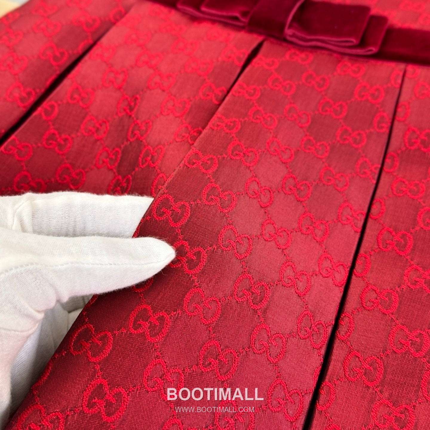 Gucci New Year GG Embroidered Dress Satin Cotton Burgundy 구찌 뉴이어 GG 자수 드레스 새틴 코튼 버건디 6