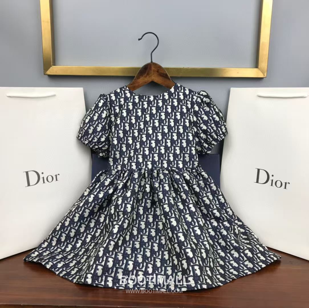 Dior CD Monogram Princess Dress Cotton Beige 디올 CD 모노그램 프린세스 드레스 코튼 베이지 8