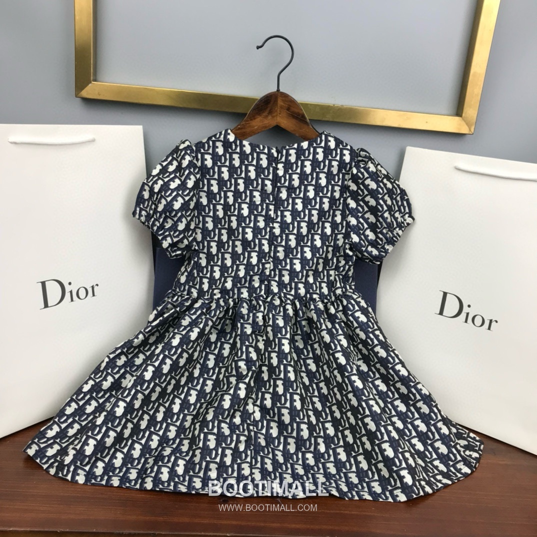 Dior CD Monogram Princess Dress Cotton Beige 디올 CD 모노그램 프린세스 드레스 코튼 베이지 9