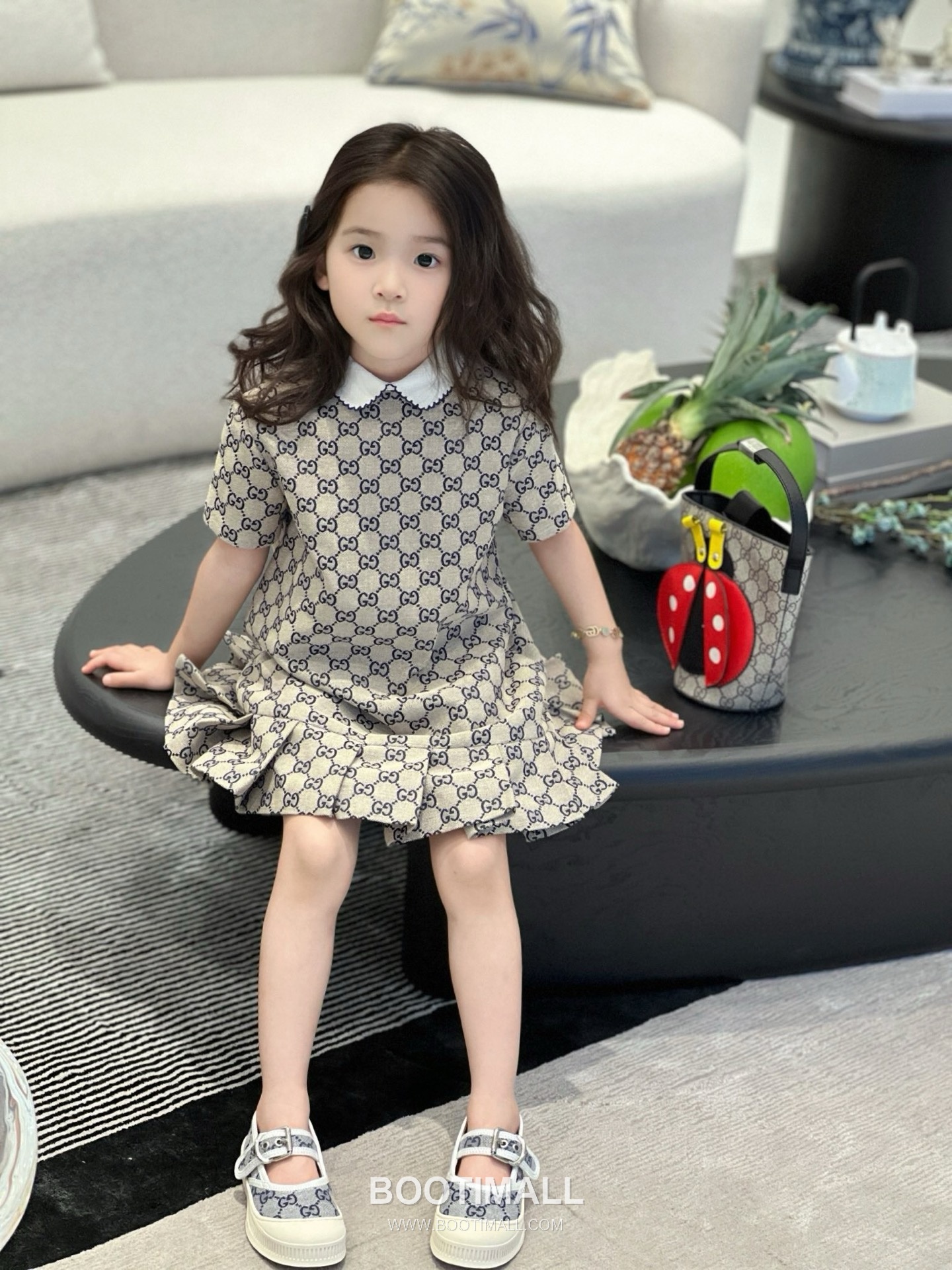 Balenciaga Monogram Collar Dress Beige 발렌시아가 모노그램 카라 드레스 베이지 8