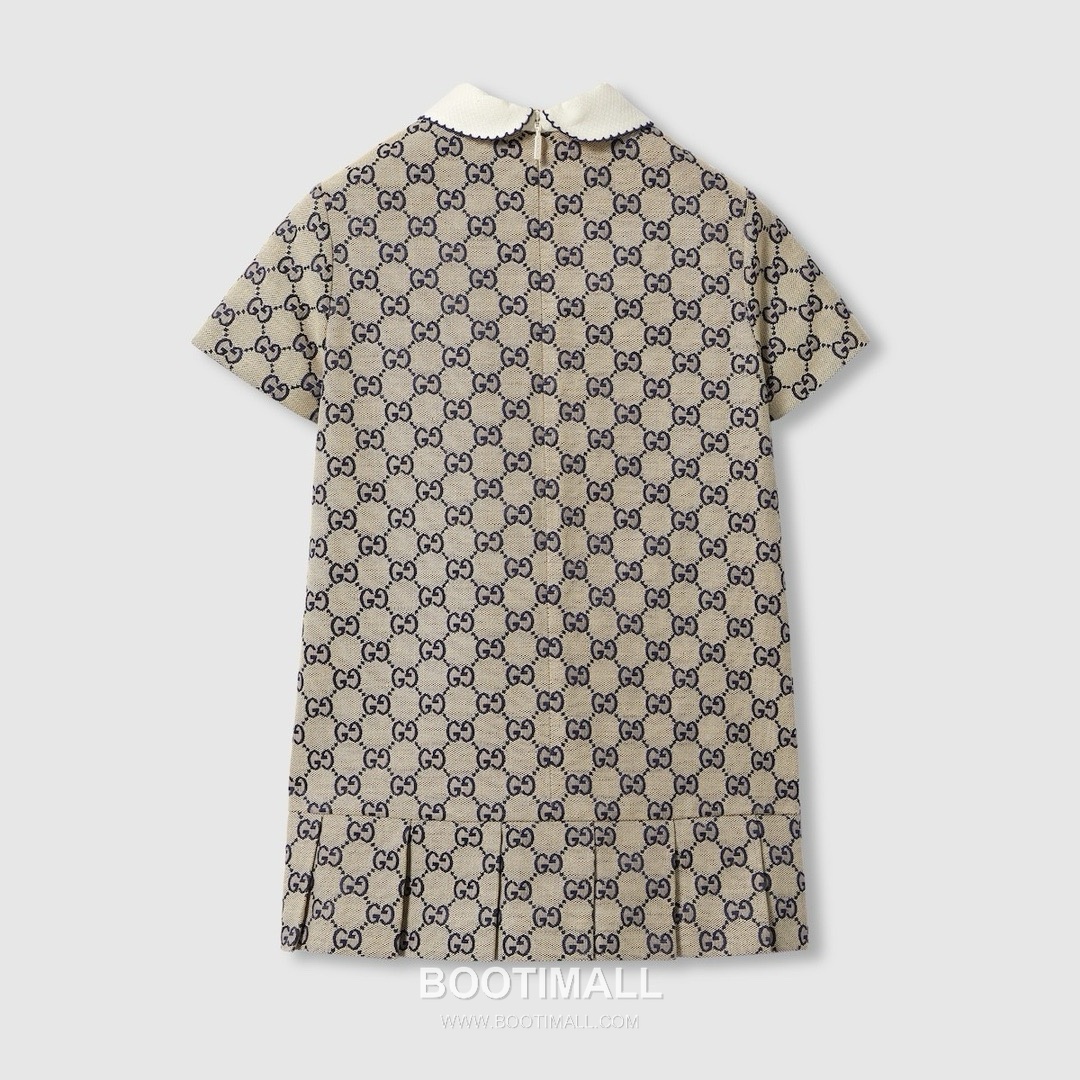 Balenciaga Monogram Collar Dress Beige 발렌시아가 모노그램 카라 드레스 베이지 11