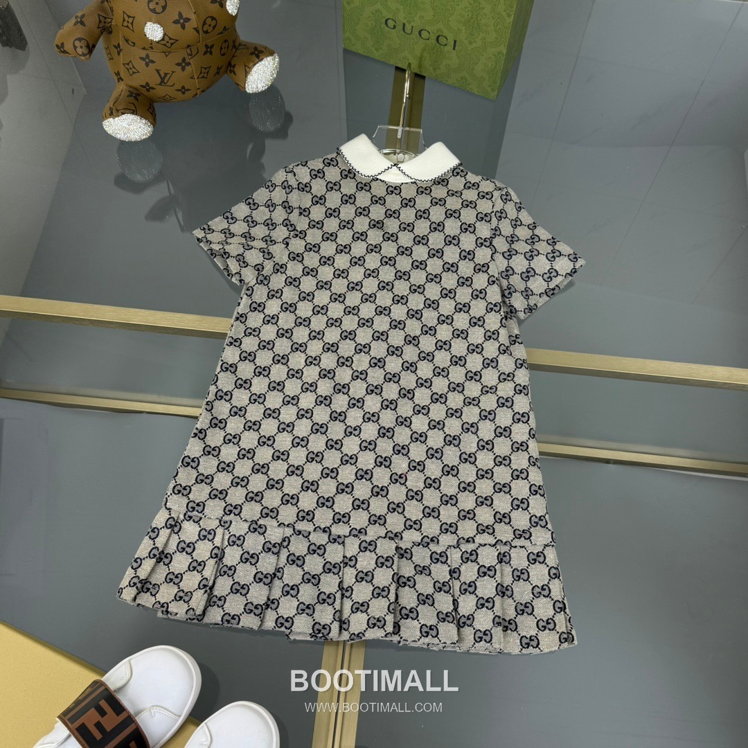 Balenciaga Monogram Collar Dress Beige 발렌시아가 모노그램 카라 드레스 베이지 12