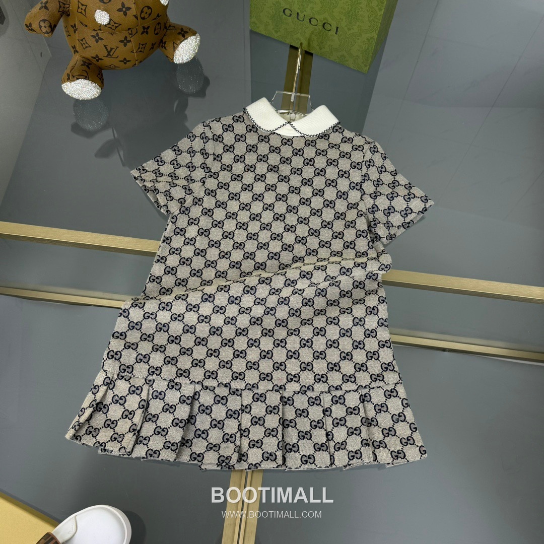 Balenciaga Monogram Collar Dress Beige 발렌시아가 모노그램 카라 드레스 베이지 14