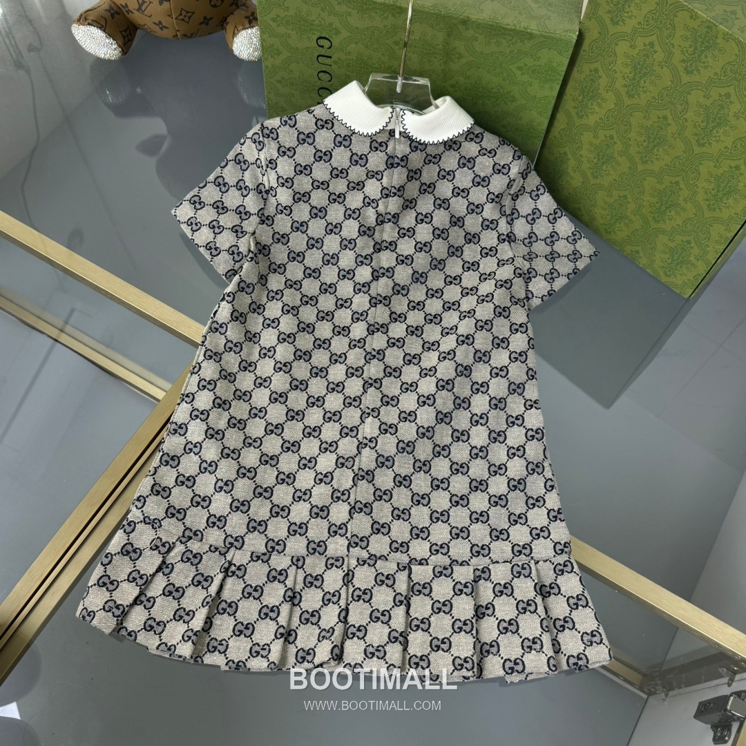 Balenciaga Monogram Collar Dress Beige 발렌시아가 모노그램 카라 드레스 베이지 20