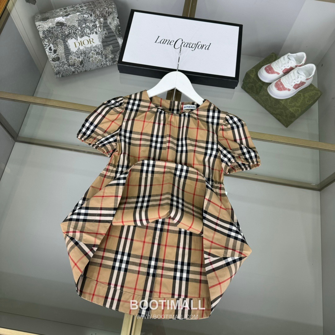 Burberry Check Short Dress Cotton Beige 버버리 체크 숏 드레스 코튼 베이지 3