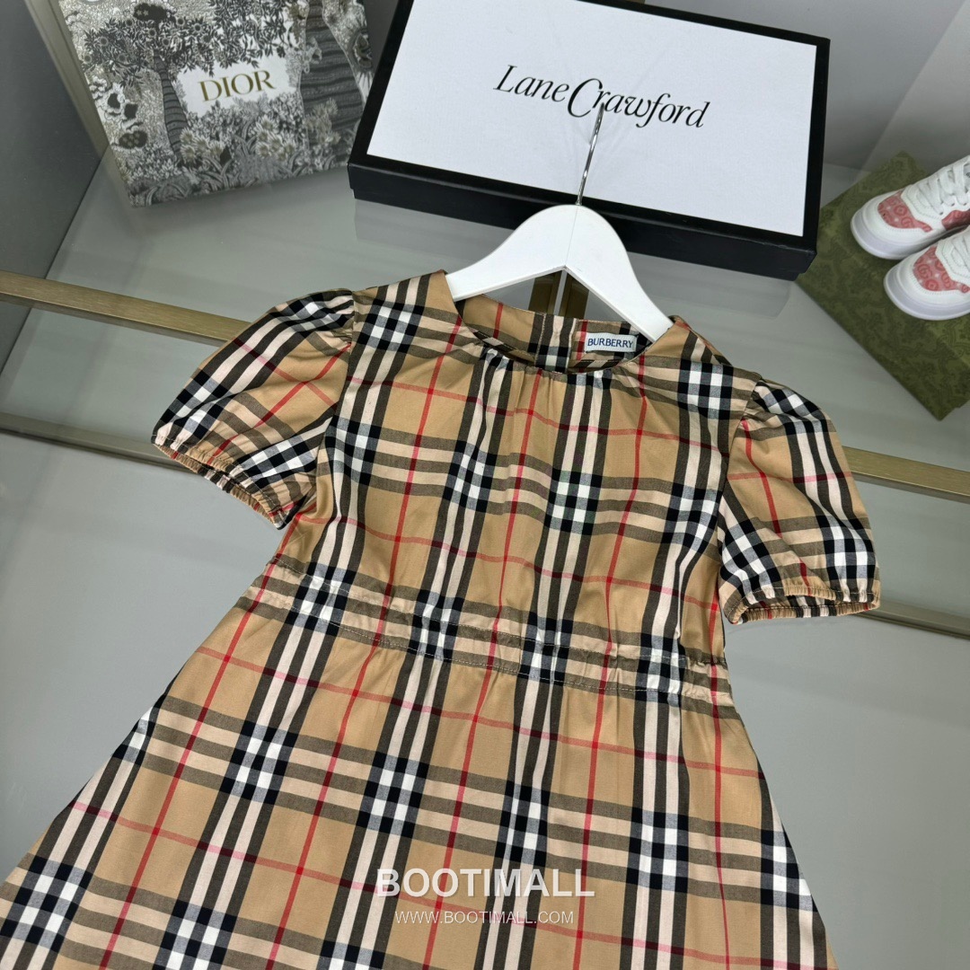 Burberry Check Short Dress Cotton Beige 버버리 체크 숏 드레스 코튼 베이지 5