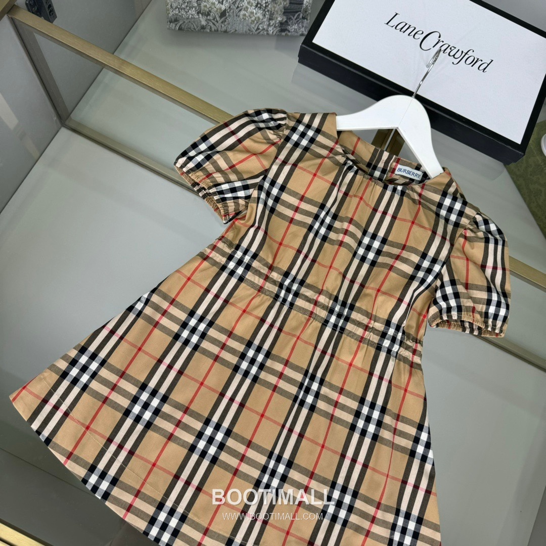 Burberry Check Short Dress Cotton Beige 버버리 체크 숏 드레스 코튼 베이지 6