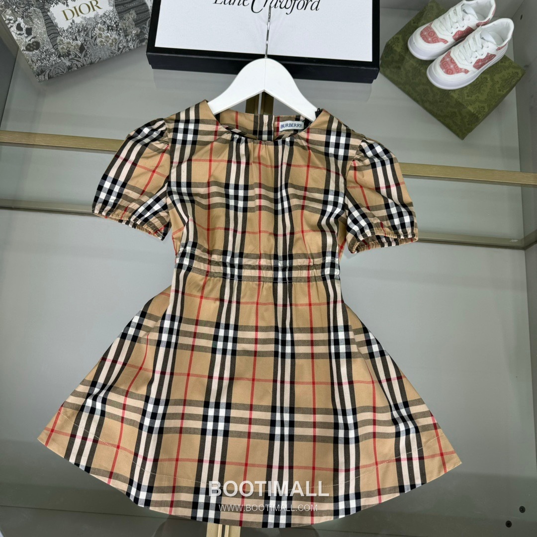 Burberry Check Short Dress Cotton Beige 버버리 체크 숏 드레스 코튼 베이지 7