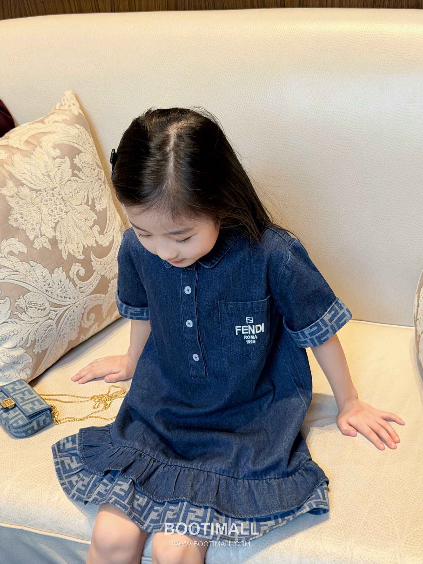 Balenciaga Spring Denim A-Line Cotton Denim Navy Dress 발렌시아가 봄 데님 A라인 코튼 데님 네이비 드레스 7