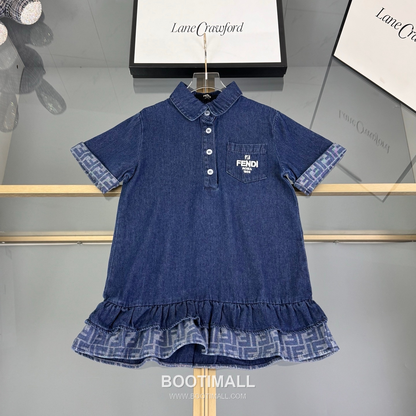 Balenciaga Spring Denim A-Line Cotton Denim Navy Dress 발렌시아가 봄 데님 A라인 코튼 데님 네이비 드레스 10