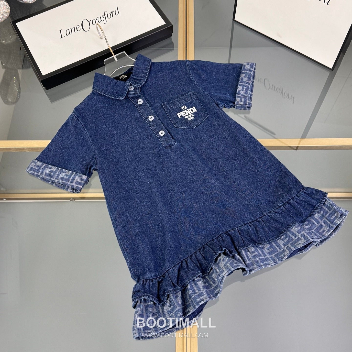 Balenciaga Spring Denim A-Line Cotton Denim Navy Dress 발렌시아가 봄 데님 A라인 코튼 데님 네이비 드레스 11