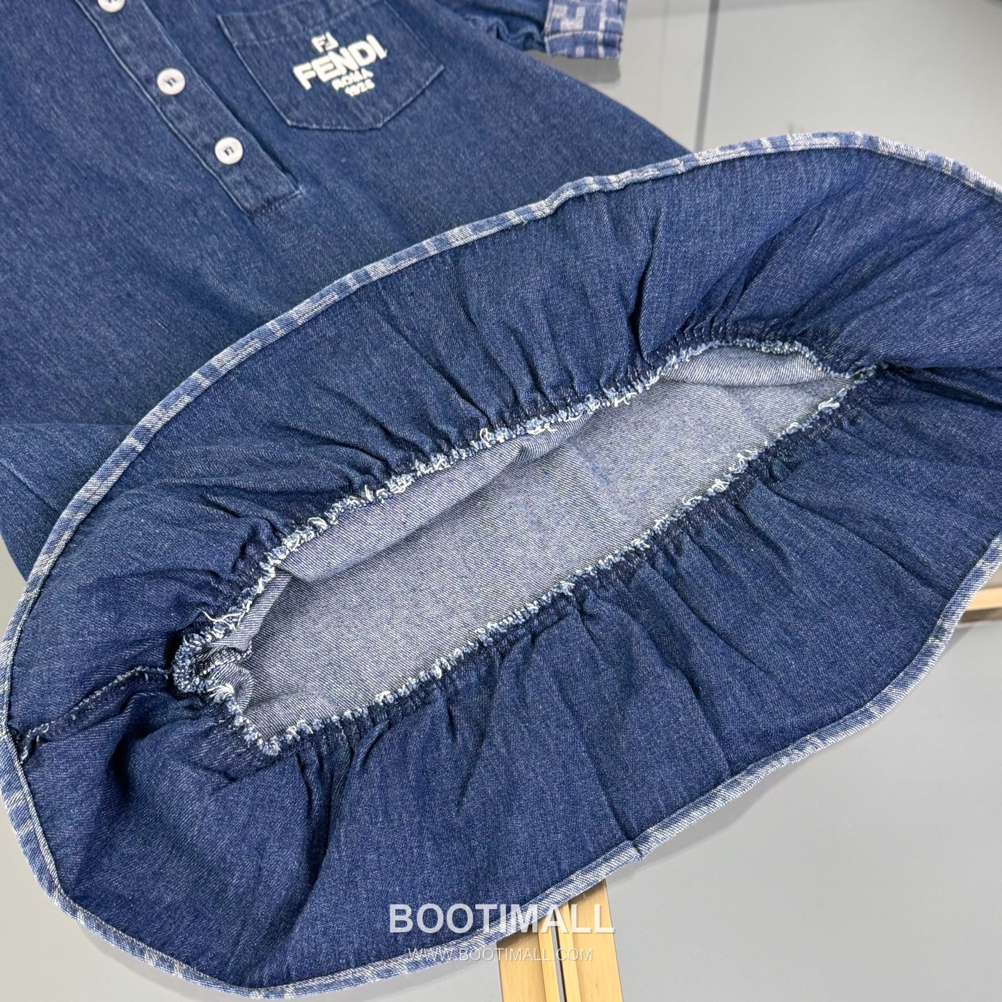 Balenciaga Spring Denim A-Line Cotton Denim Navy Dress 발렌시아가 봄 데님 A라인 코튼 데님 네이비 드레스 17