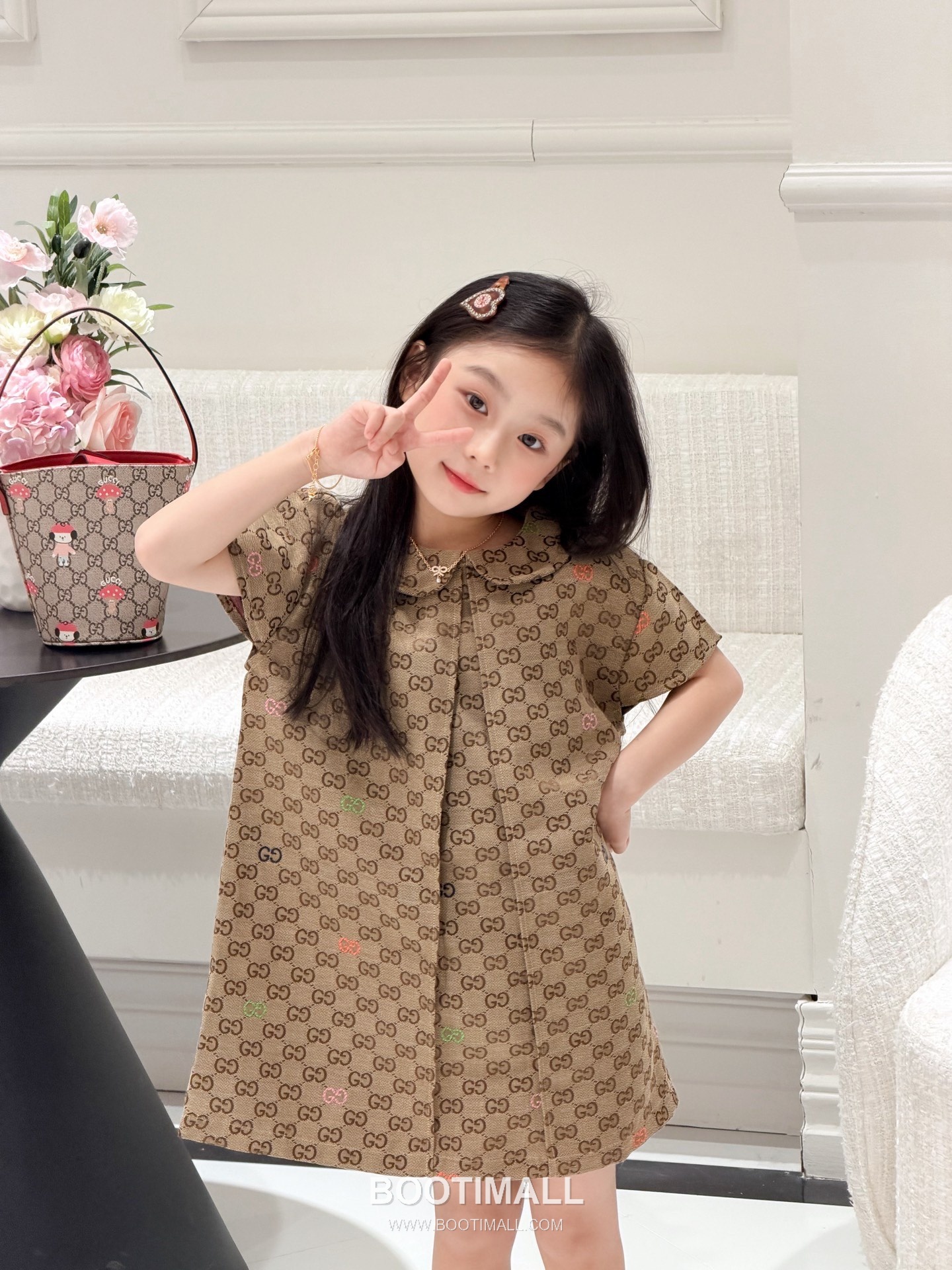 Gucci GG Jacquard Denim Dress Denim Brown 구찌 GG 자카드 데님 드레스 데님 브라운 6