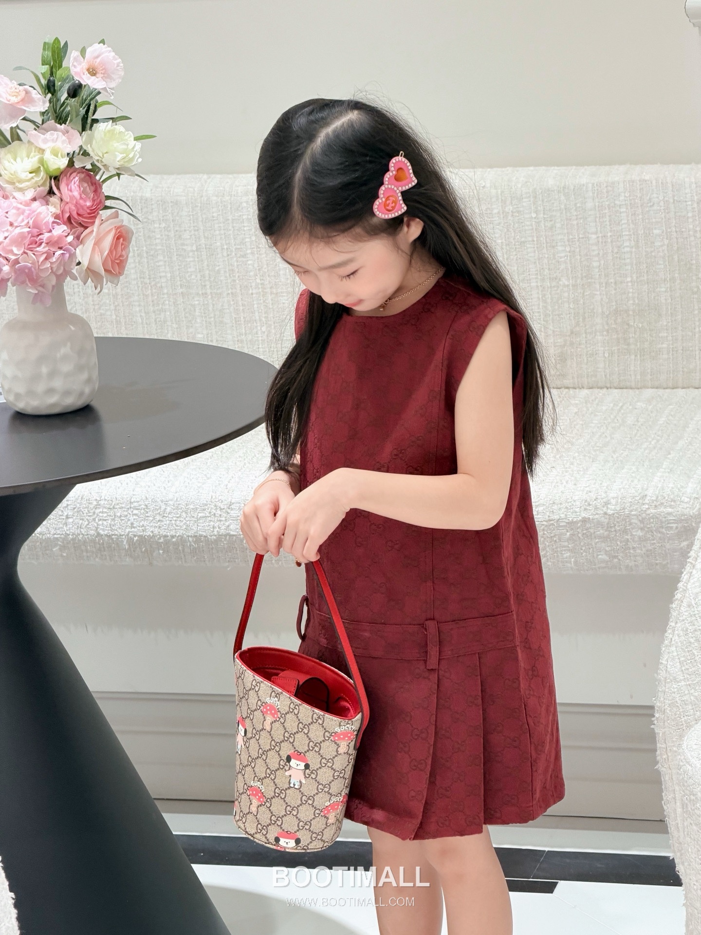 Balenciaga Jacquard Denim Vest Denim Burgundy Dress 발렌시아가 자카드 데님 베스트 데님 버건디 원피스 6