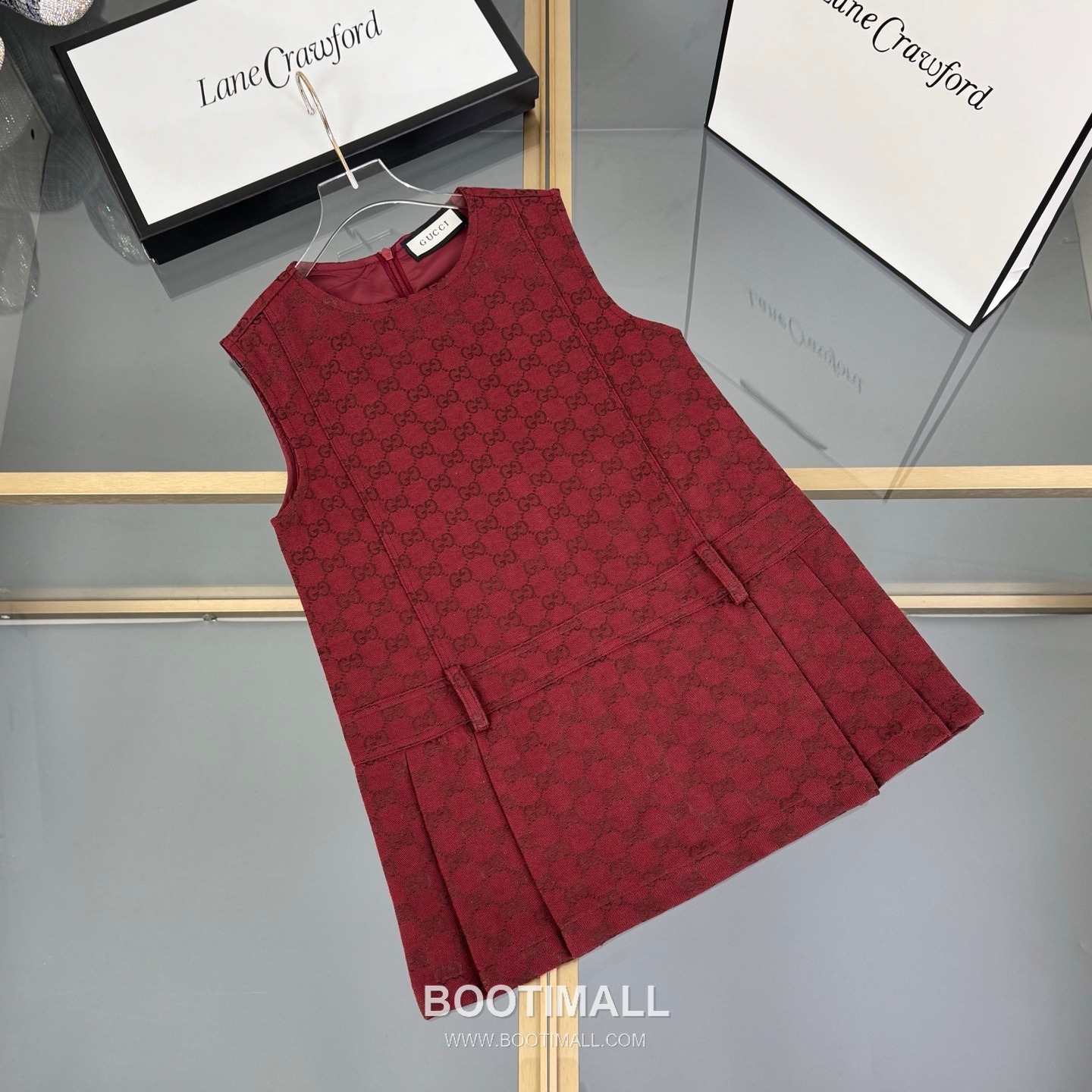 Balenciaga Jacquard Denim Vest Denim Burgundy Dress 발렌시아가 자카드 데님 베스트 데님 버건디 원피스 11