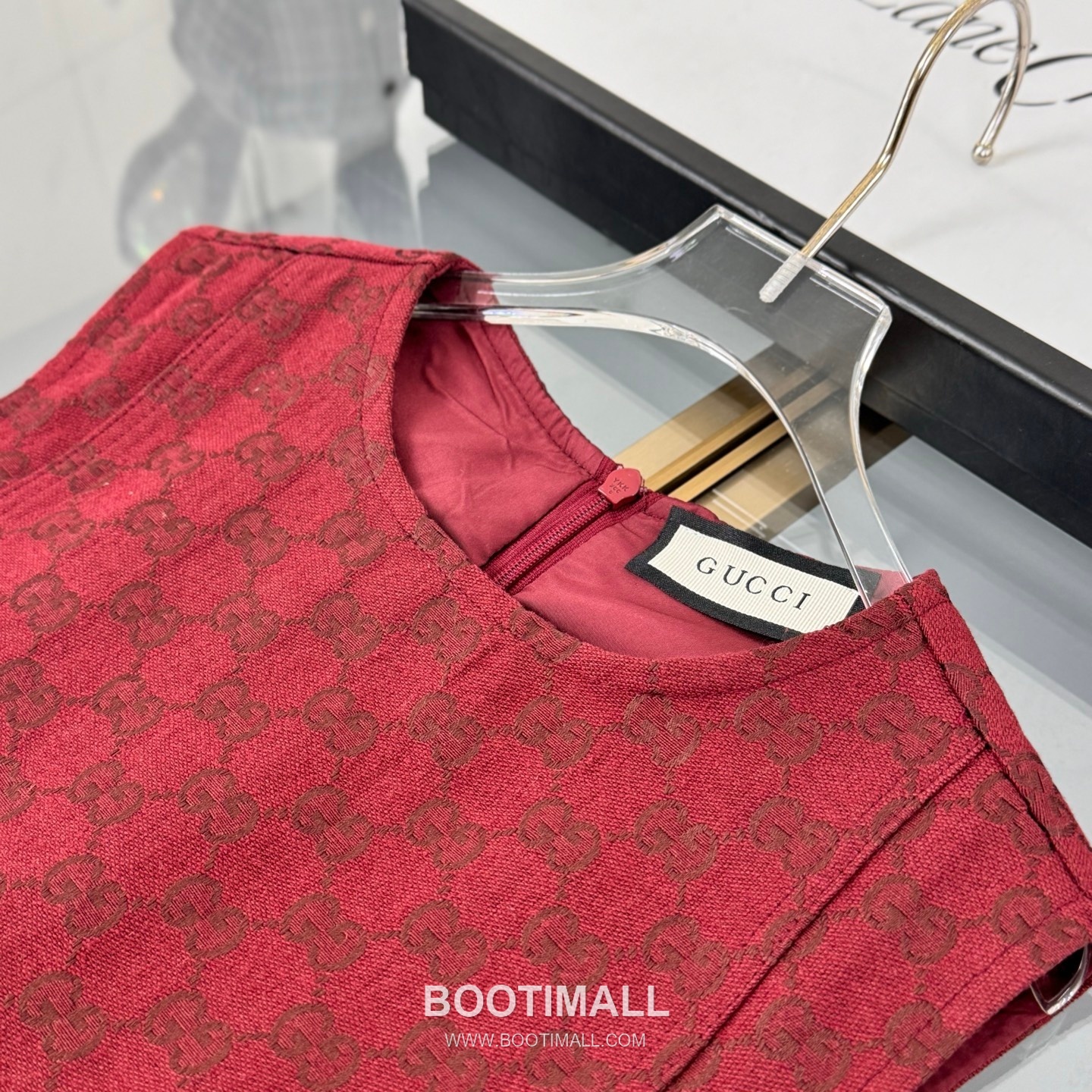 Balenciaga Jacquard Denim Vest Denim Burgundy Dress 발렌시아가 자카드 데님 베스트 데님 버건디 원피스 12