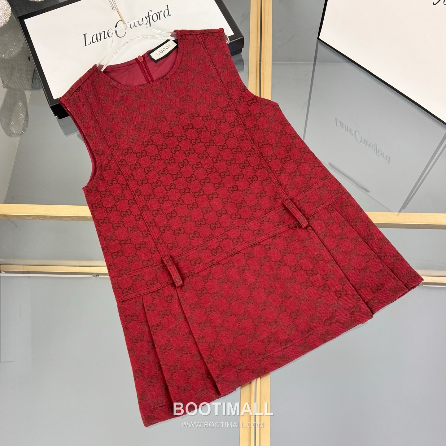 Balenciaga Jacquard Denim Vest Denim Burgundy Dress 발렌시아가 자카드 데님 베스트 데님 버건디 원피스 15