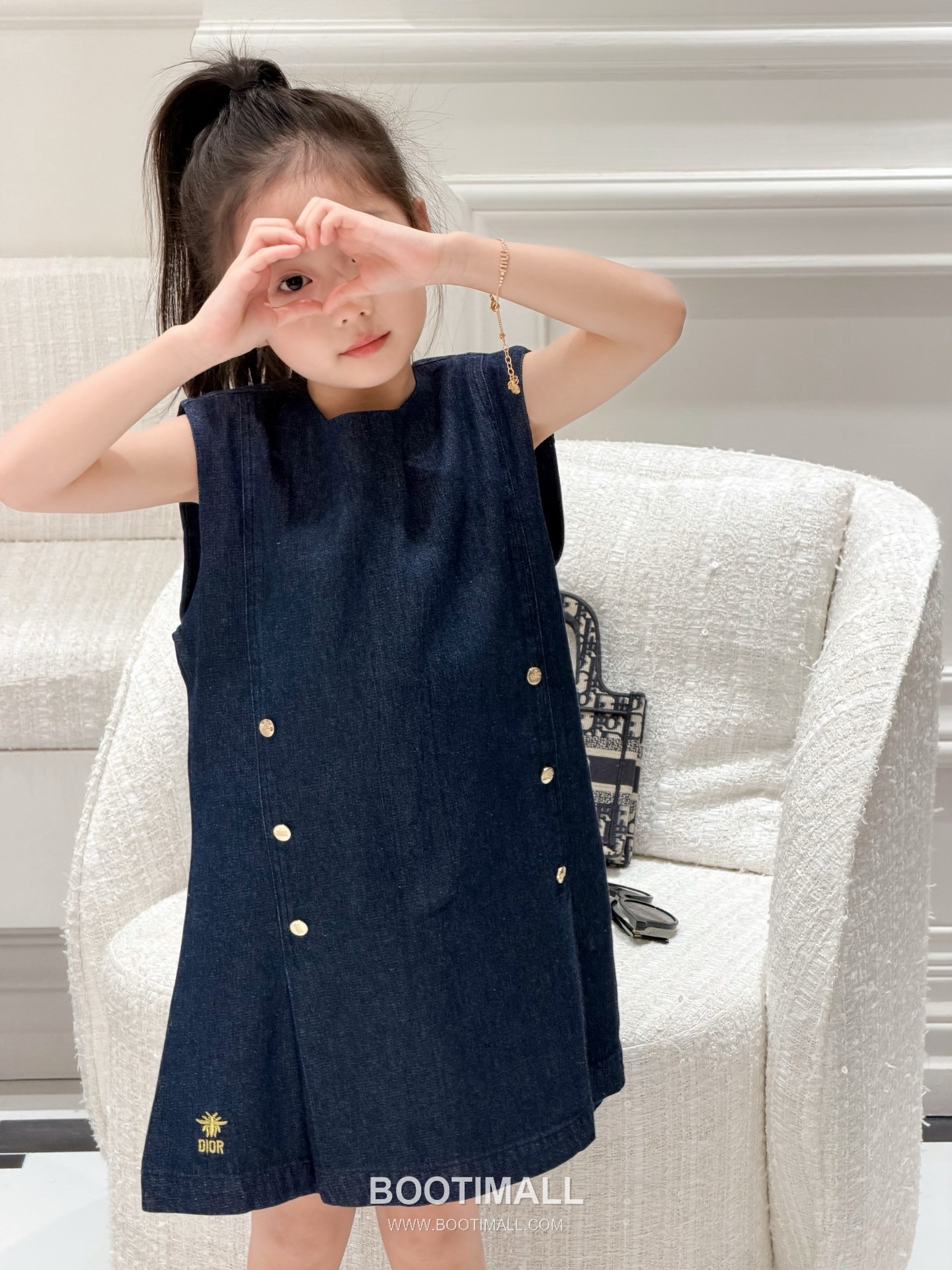 Balenciaga A-Line Denim Cotton Navy Dress 발렌시아가 A라인 데님 코튼 네이비 원피스 3