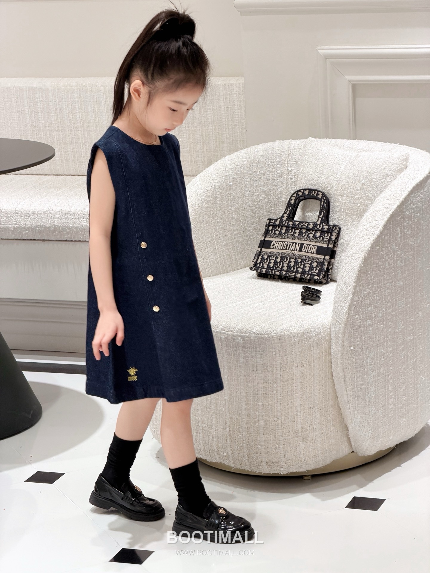 Balenciaga A-Line Denim Cotton Navy Dress 발렌시아가 A라인 데님 코튼 네이비 원피스 7