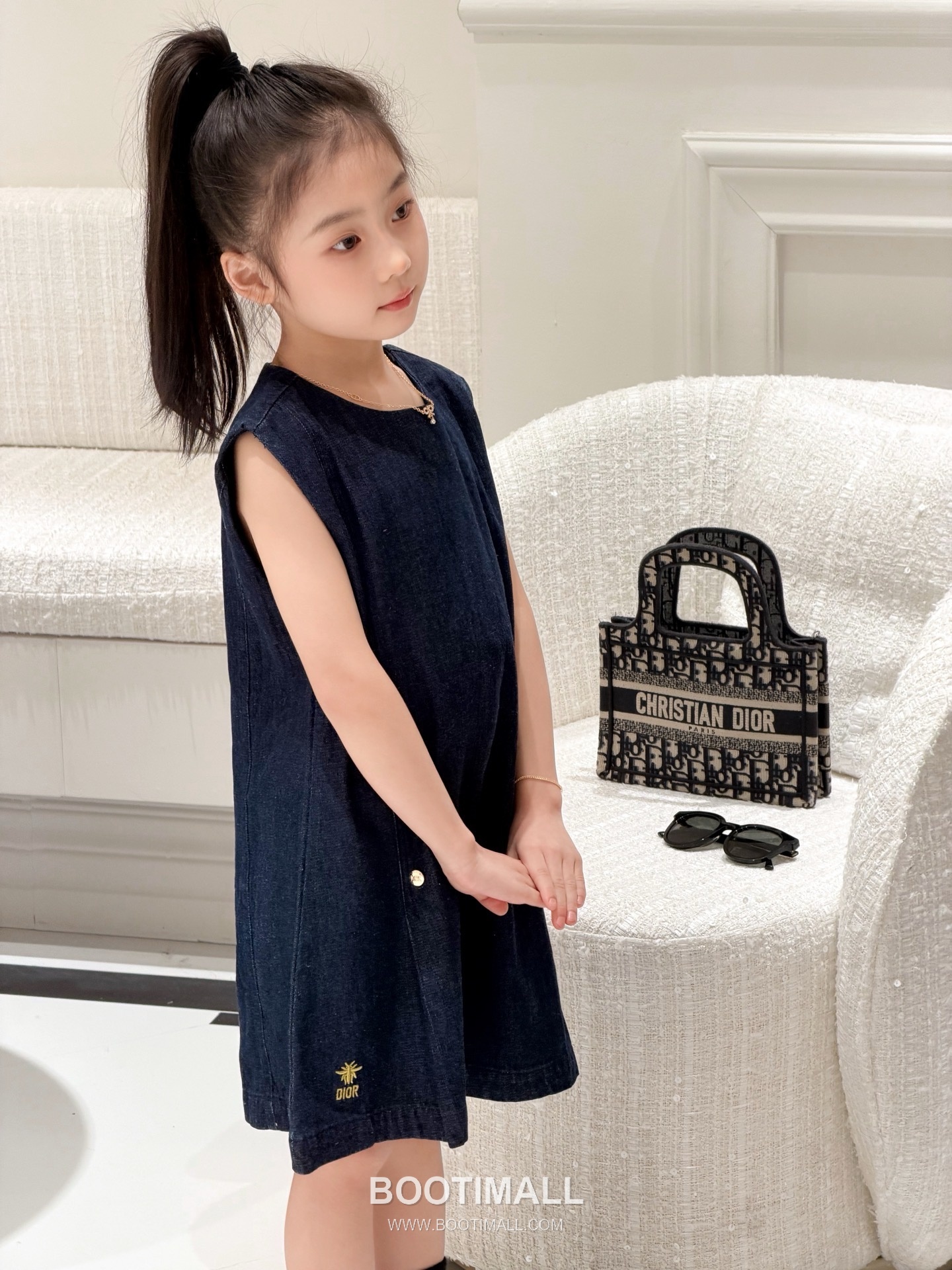 Balenciaga A-Line Denim Cotton Navy Dress 발렌시아가 A라인 데님 코튼 네이비 원피스 8