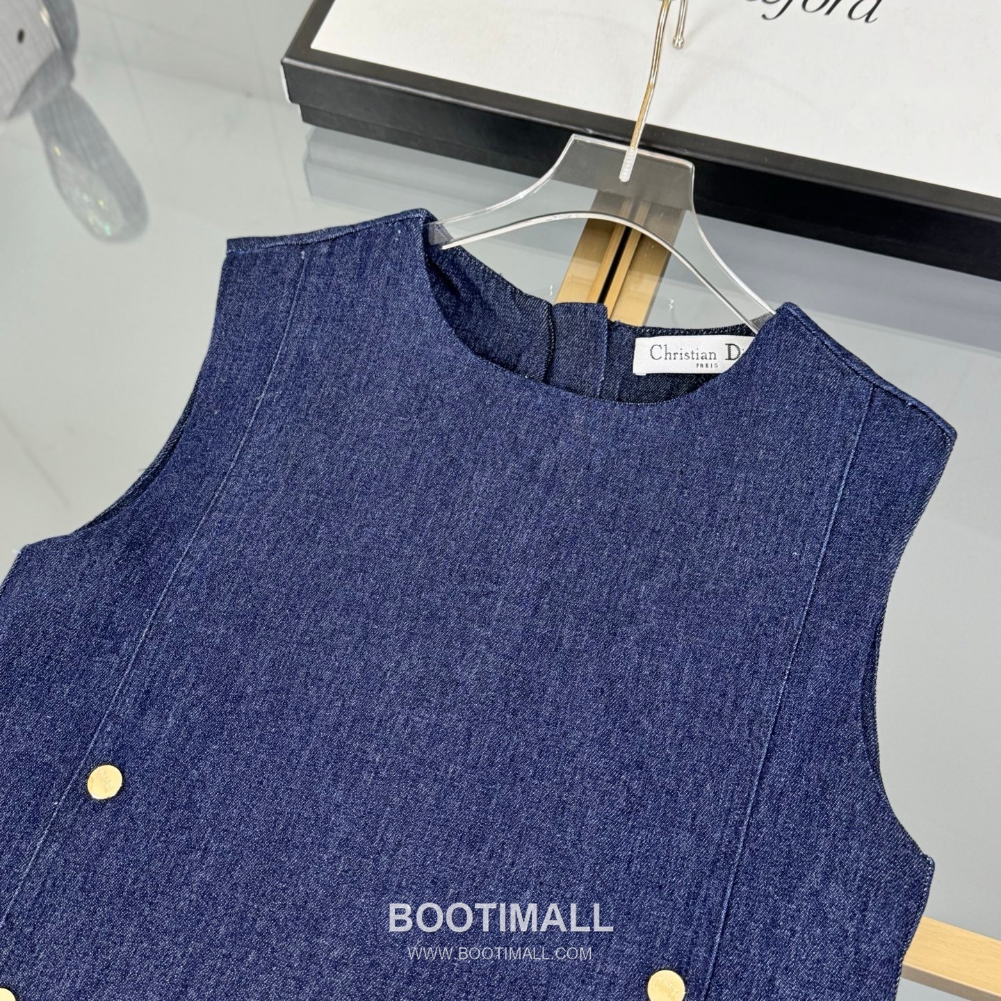 Balenciaga A-Line Denim Cotton Navy Dress 발렌시아가 A라인 데님 코튼 네이비 원피스 13