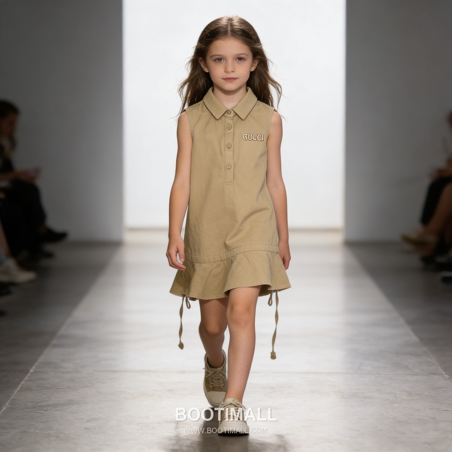 Balenciaga Ruffle Hem Sleeveless Dress Cotton Beige 발렌시아가 러플 헴 슬리브리스 드레스 코튼 베이지 1