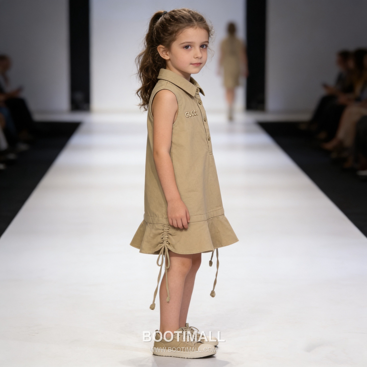 Balenciaga Ruffle Hem Sleeveless Dress Cotton Beige 발렌시아가 러플 헴 슬리브리스 드레스 코튼 베이지 2