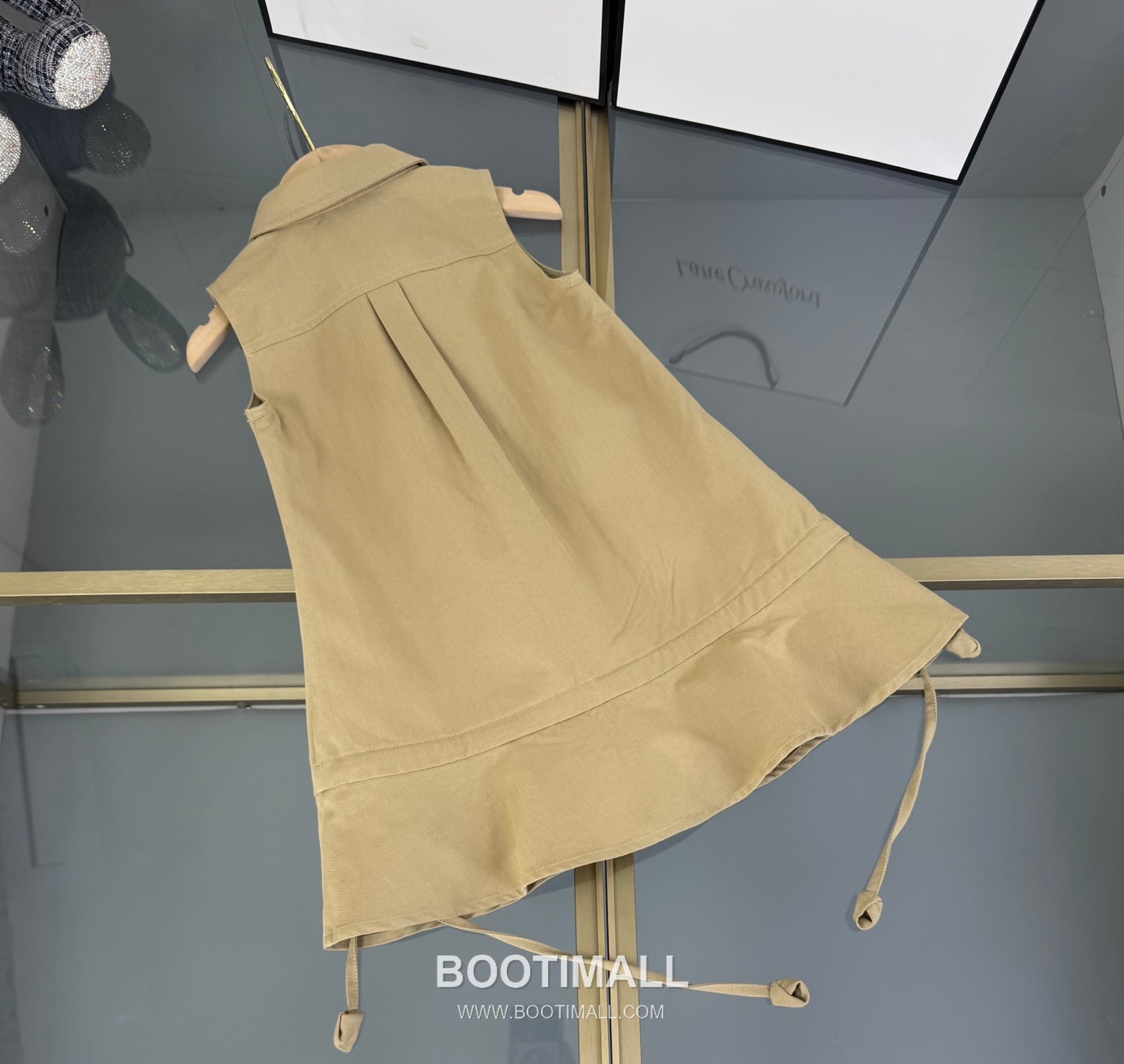 Balenciaga Ruffle Hem Sleeveless Dress Cotton Beige 발렌시아가 러플 헴 슬리브리스 드레스 코튼 베이지 11