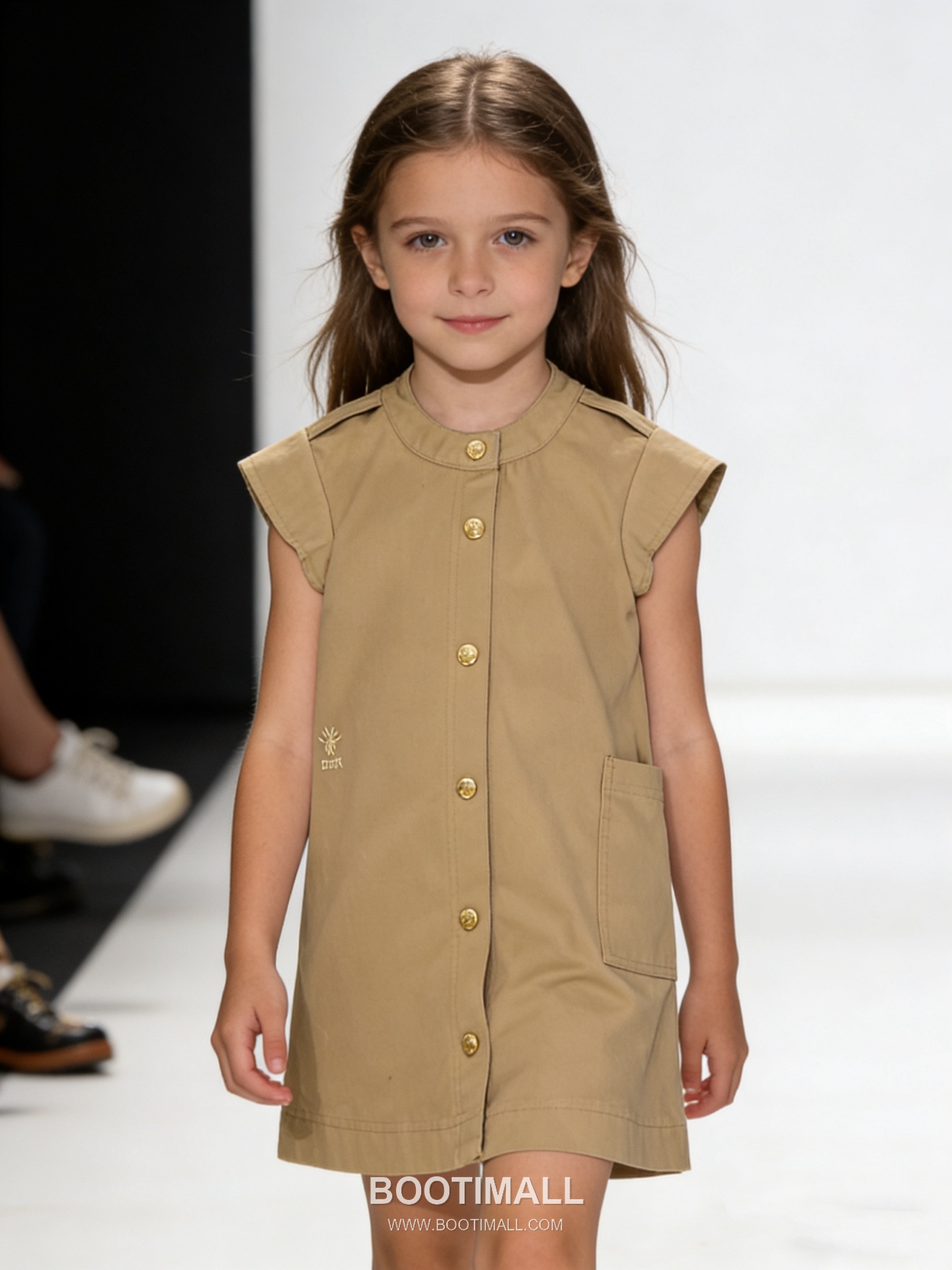 Balenciaga Solid Logo Cotton Beige Dress 발렌시아가 솔리드 로고 코튼 베이지 원피스 2