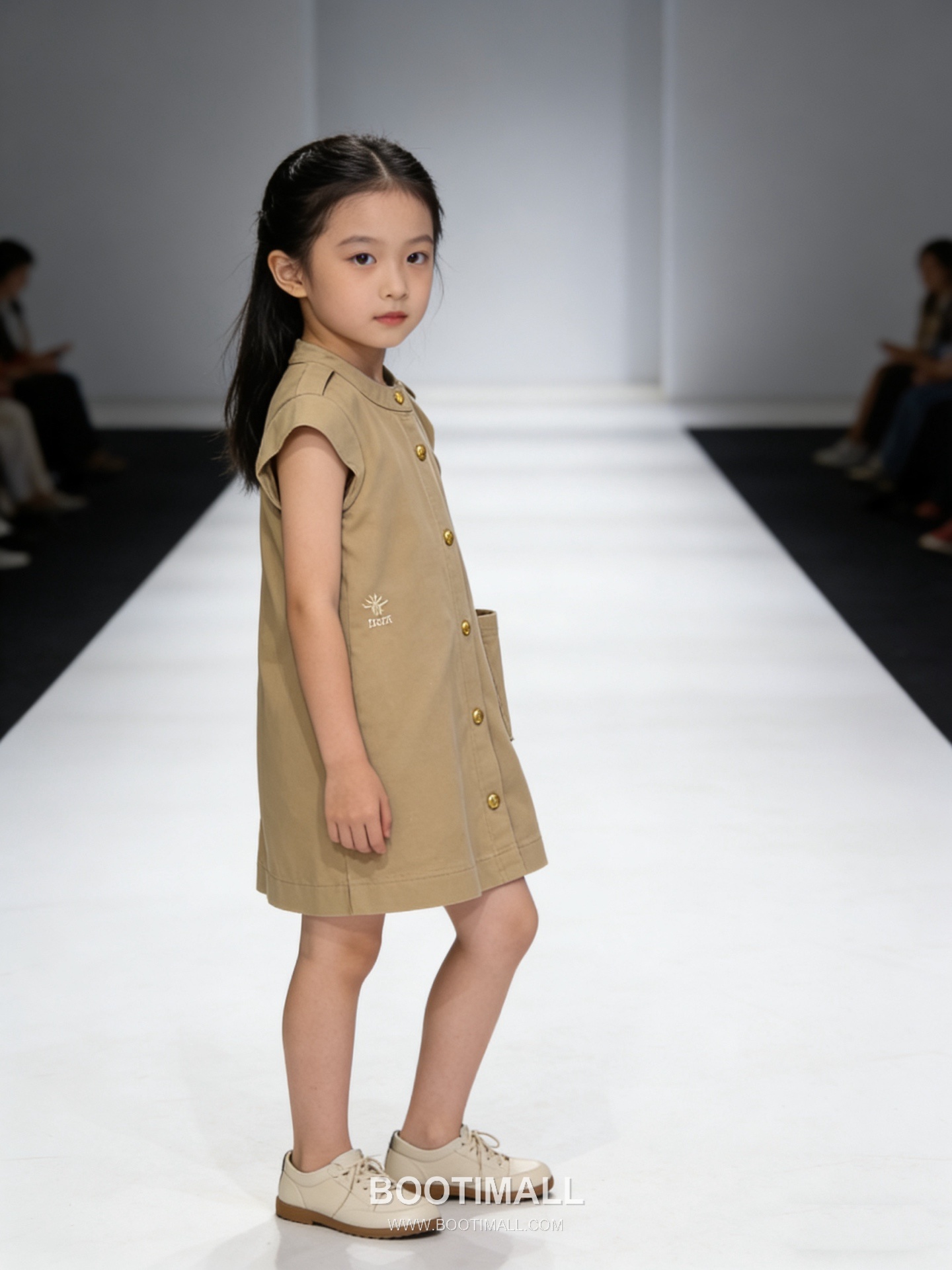 Balenciaga Solid Logo Cotton Beige Dress 발렌시아가 솔리드 로고 코튼 베이지 원피스 5
