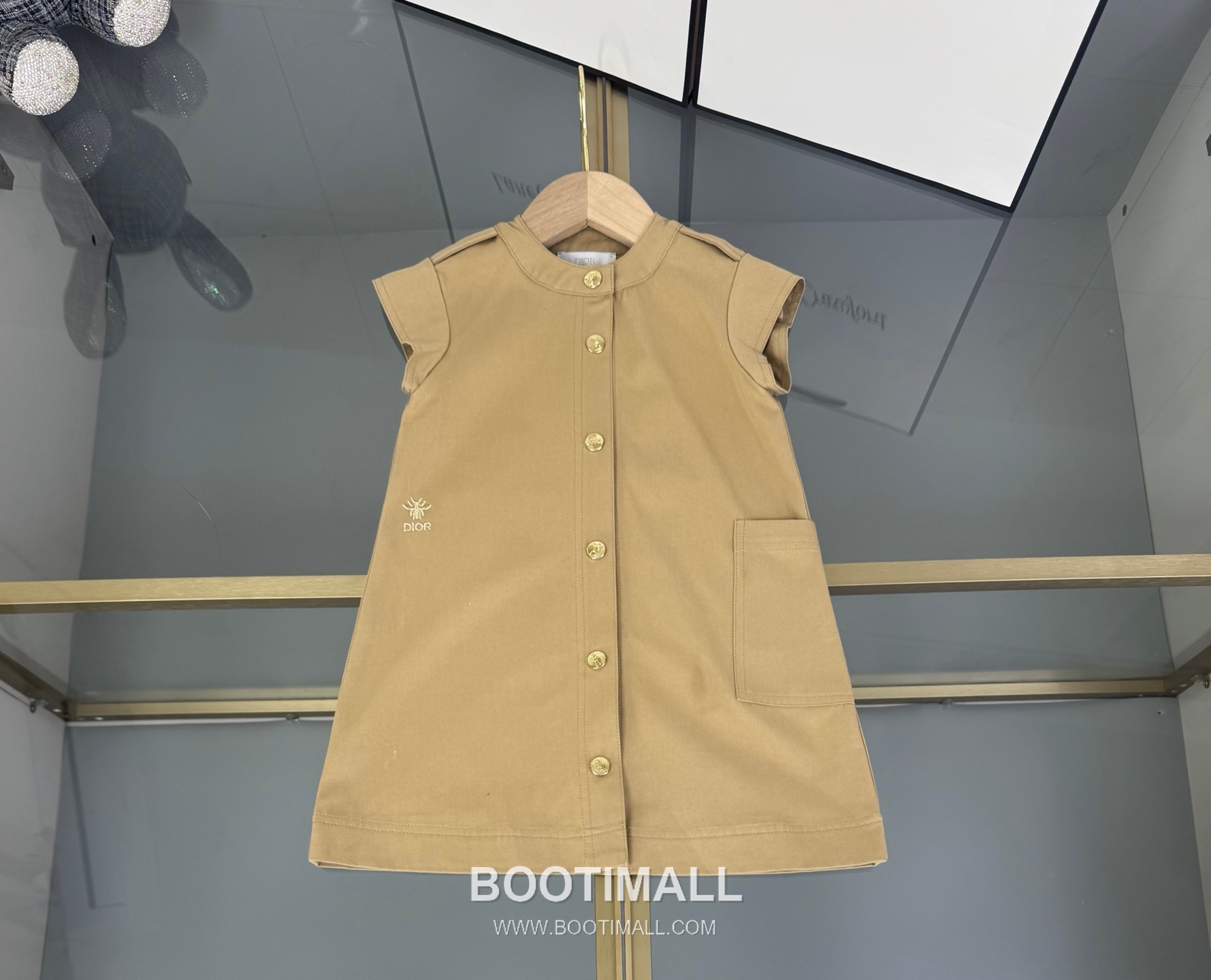 Balenciaga Solid Logo Cotton Beige Dress 발렌시아가 솔리드 로고 코튼 베이지 원피스 7