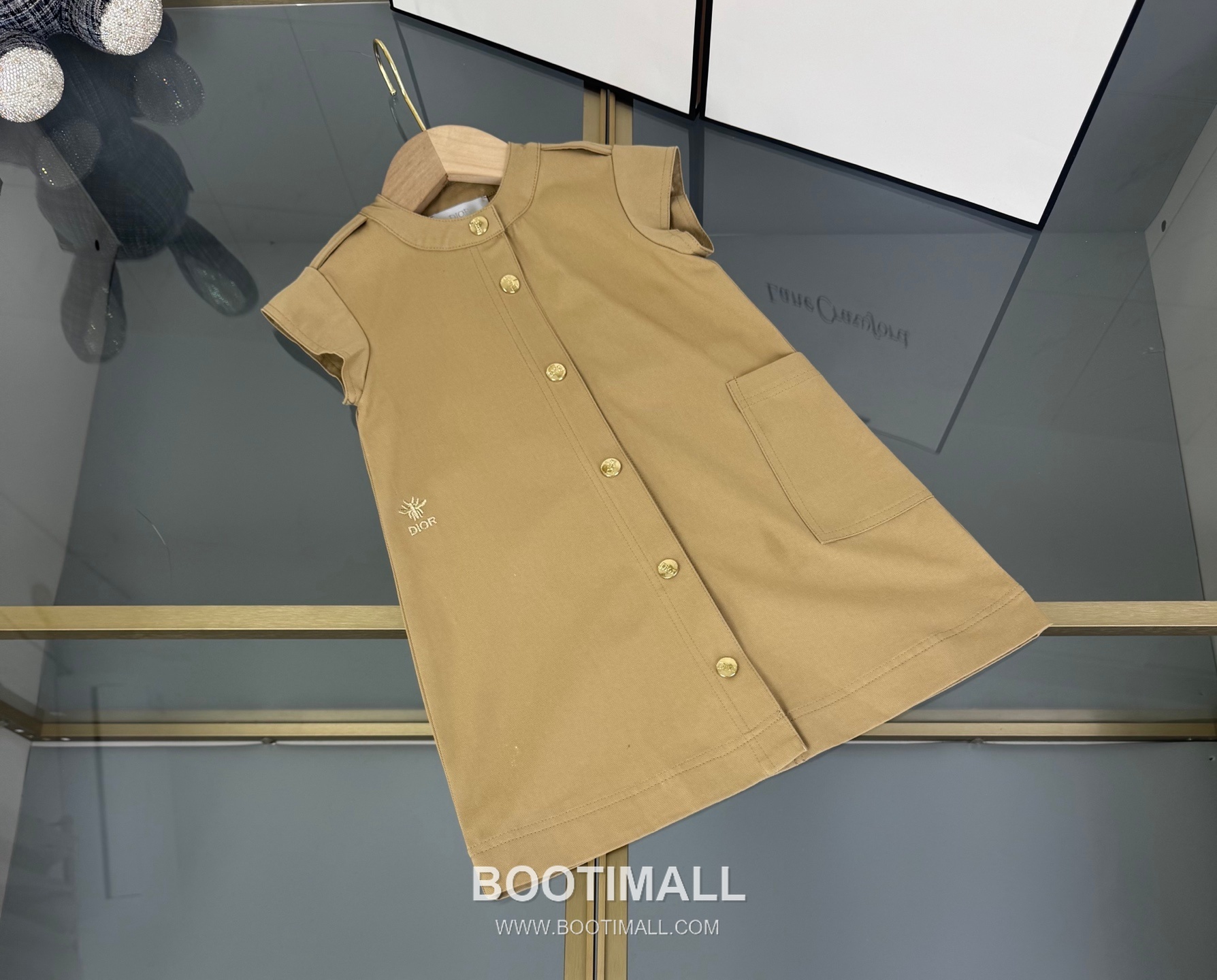 Balenciaga Solid Logo Cotton Beige Dress 발렌시아가 솔리드 로고 코튼 베이지 원피스 8
