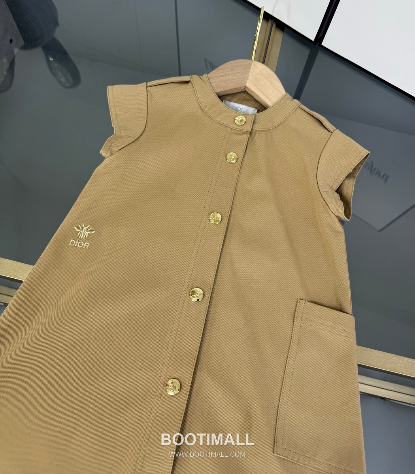 Balenciaga Solid Logo Cotton Beige Dress 발렌시아가 솔리드 로고 코튼 베이지 원피스 9