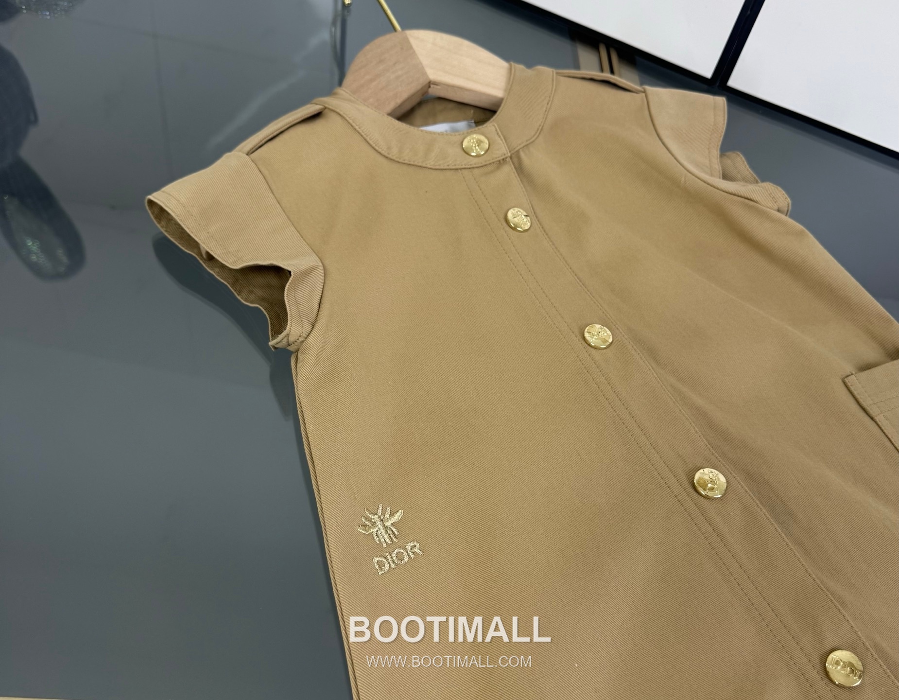 Balenciaga Solid Logo Cotton Beige Dress 발렌시아가 솔리드 로고 코튼 베이지 원피스 10