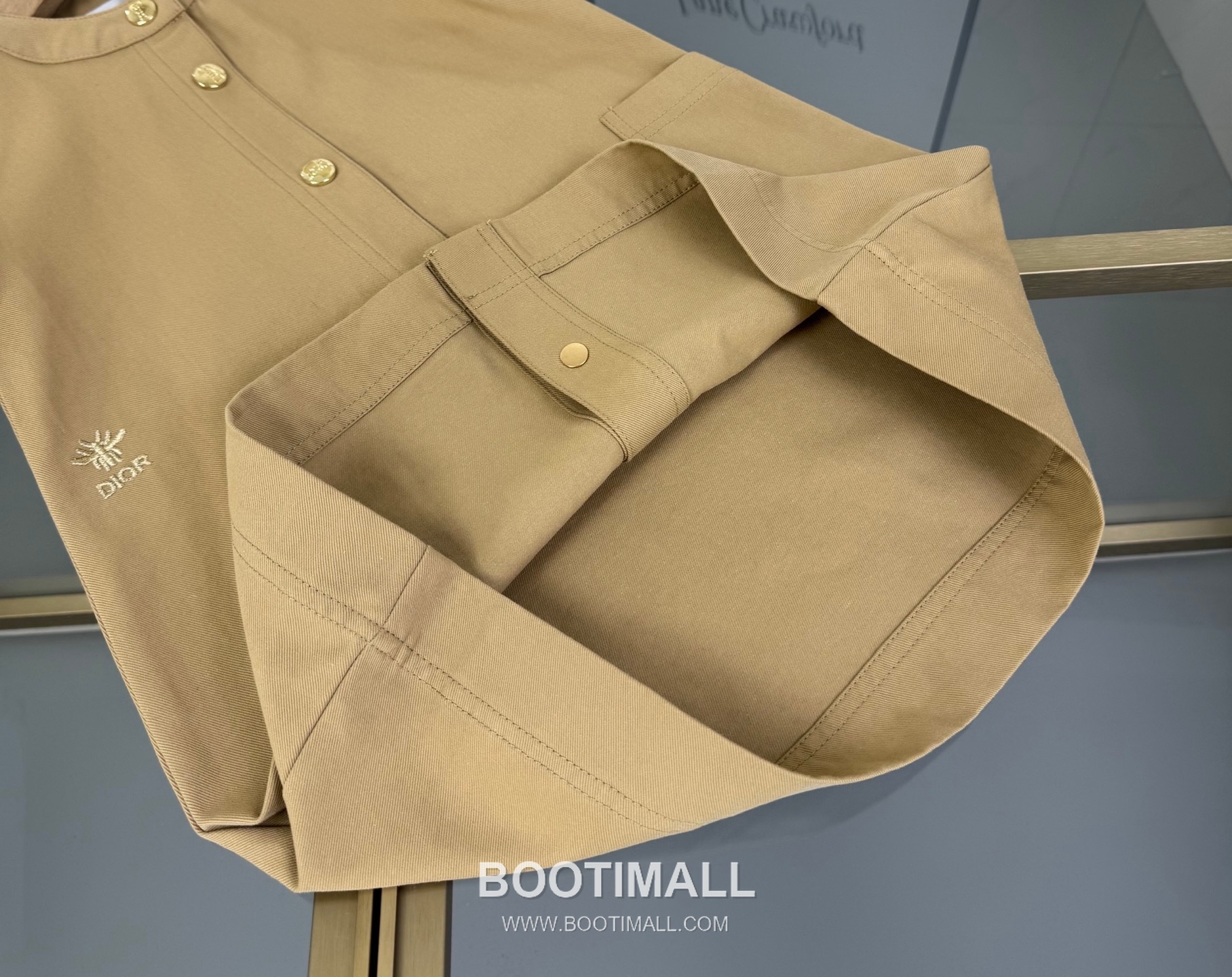 Balenciaga Solid Logo Cotton Beige Dress 발렌시아가 솔리드 로고 코튼 베이지 원피스 13