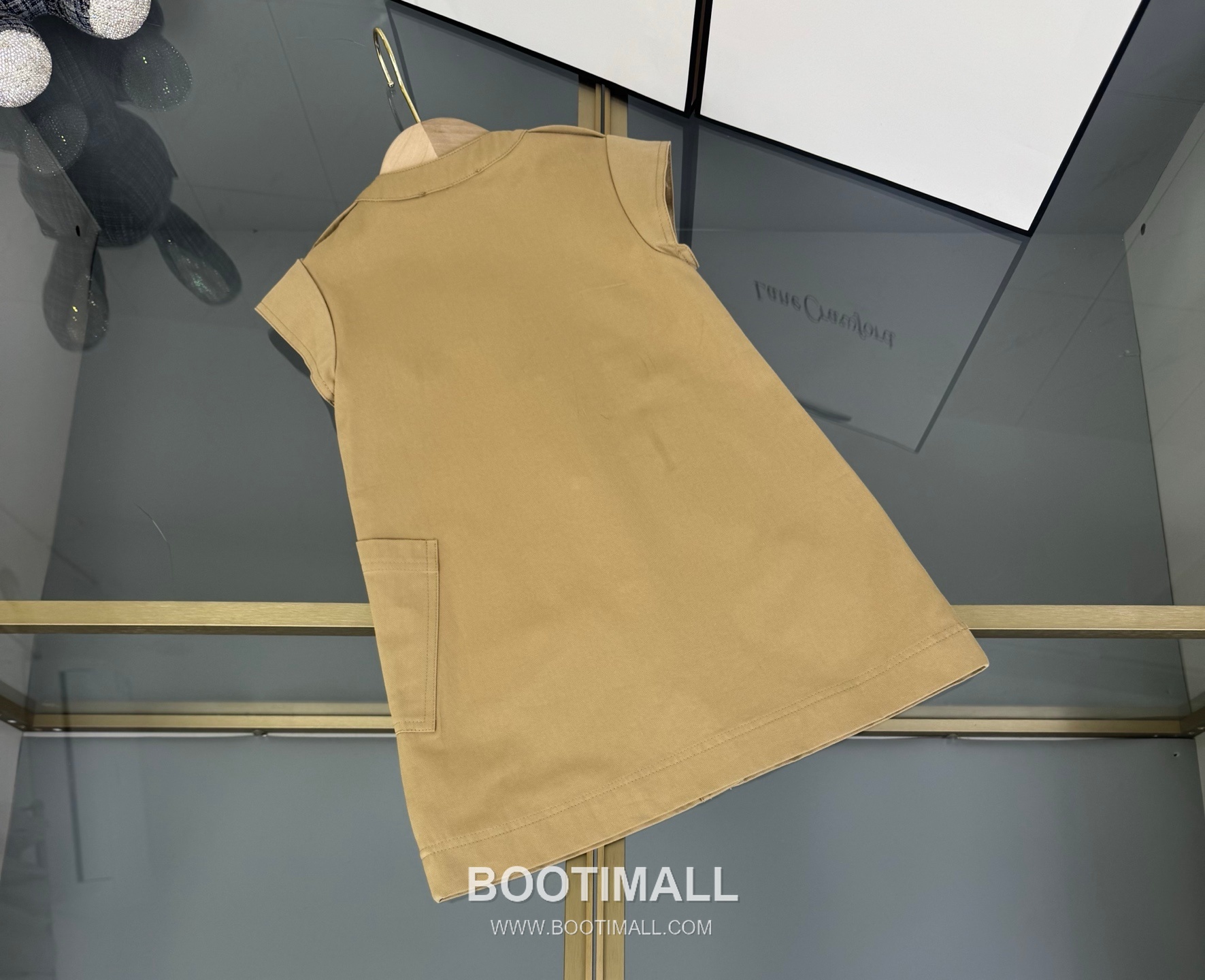 Balenciaga Solid Logo Cotton Beige Dress 발렌시아가 솔리드 로고 코튼 베이지 원피스 14
