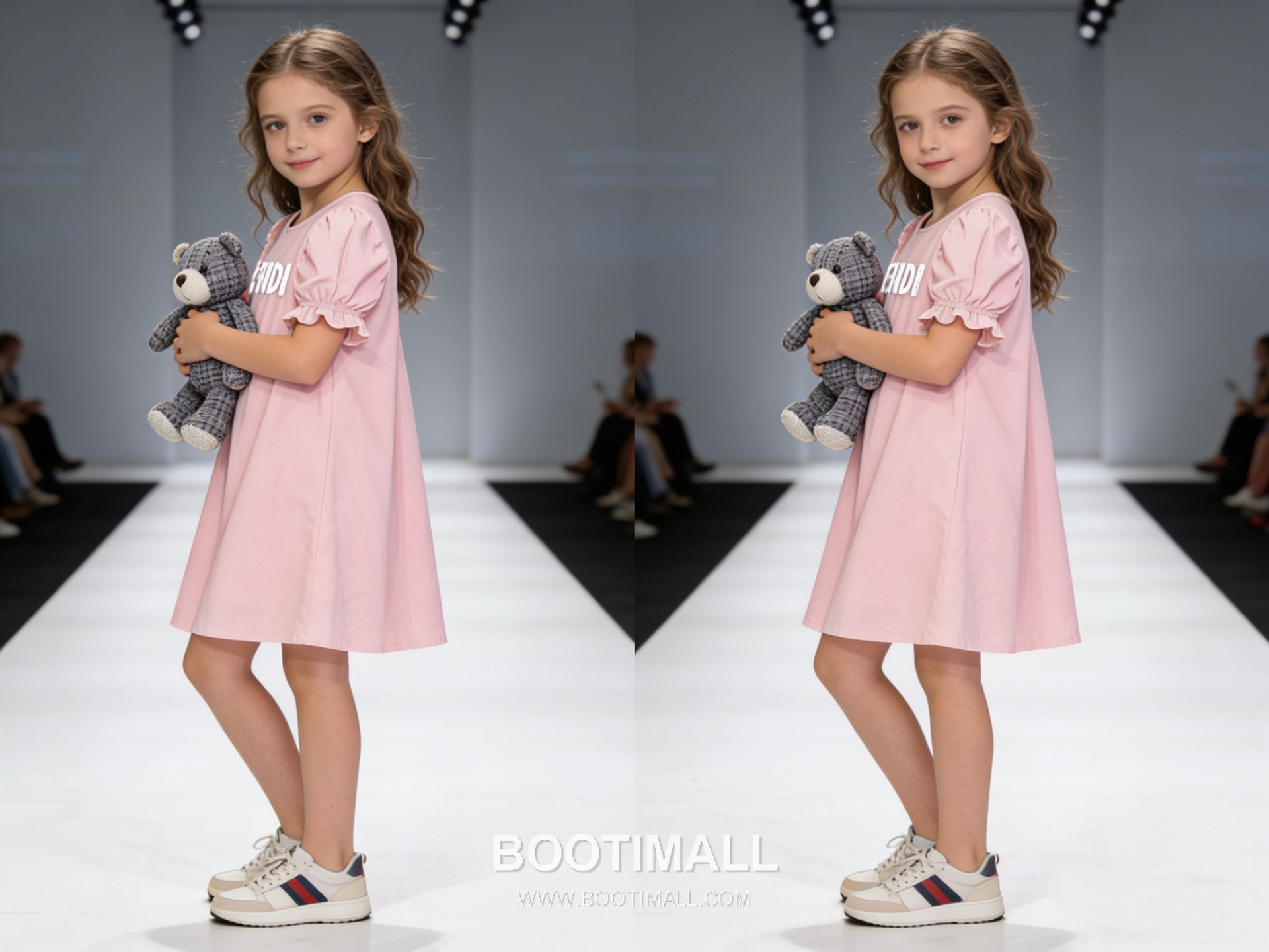 Balenciaga Letter Embroidered A-Line Light Blue Dress 발렌시아가 레터 자수 A라인 라이트 블루 드레스 3