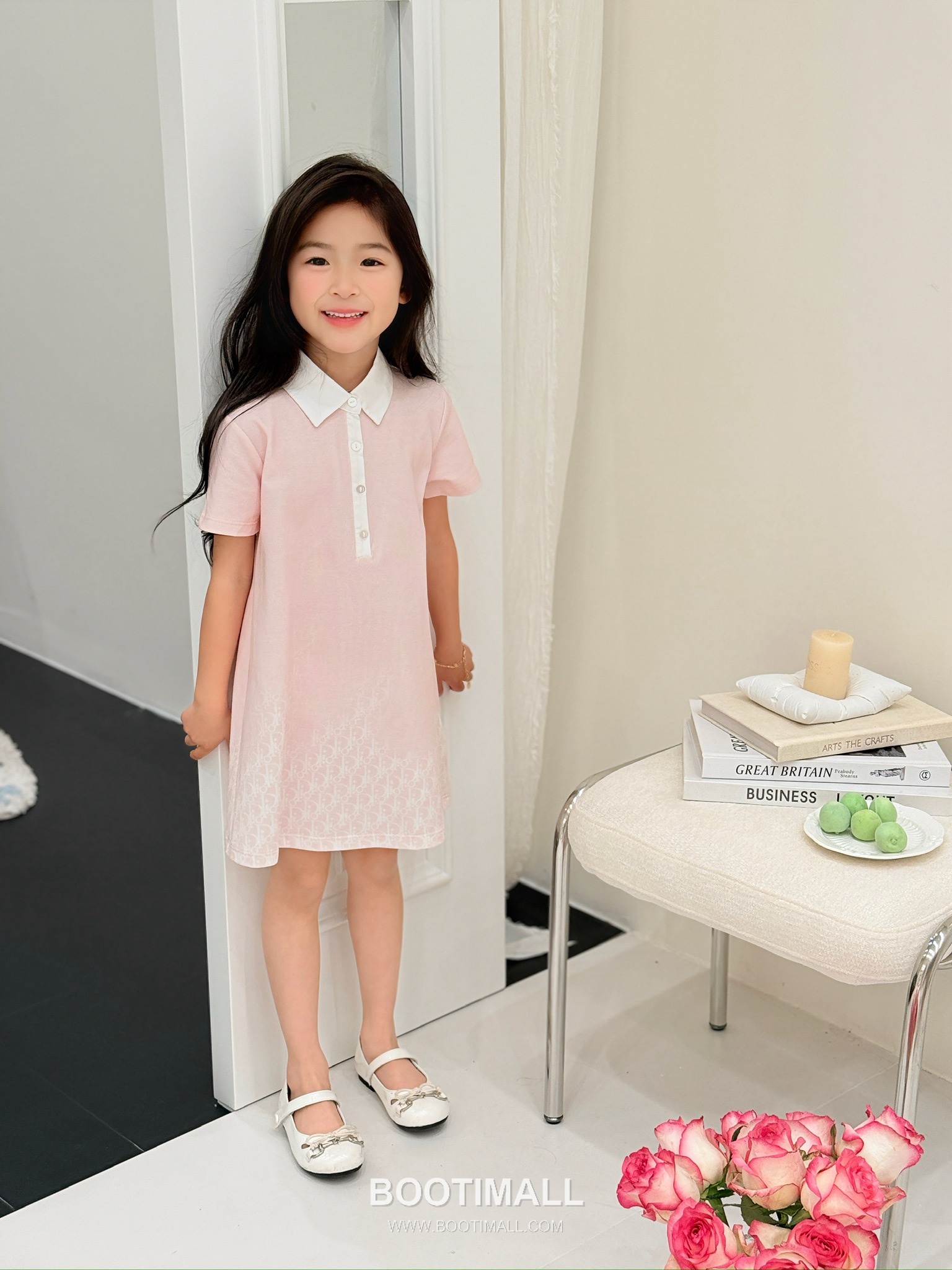 Balenciaga Monogram Polo Dress Pink 발렌시아가 모노그램 폴로 드레스 핑크 1