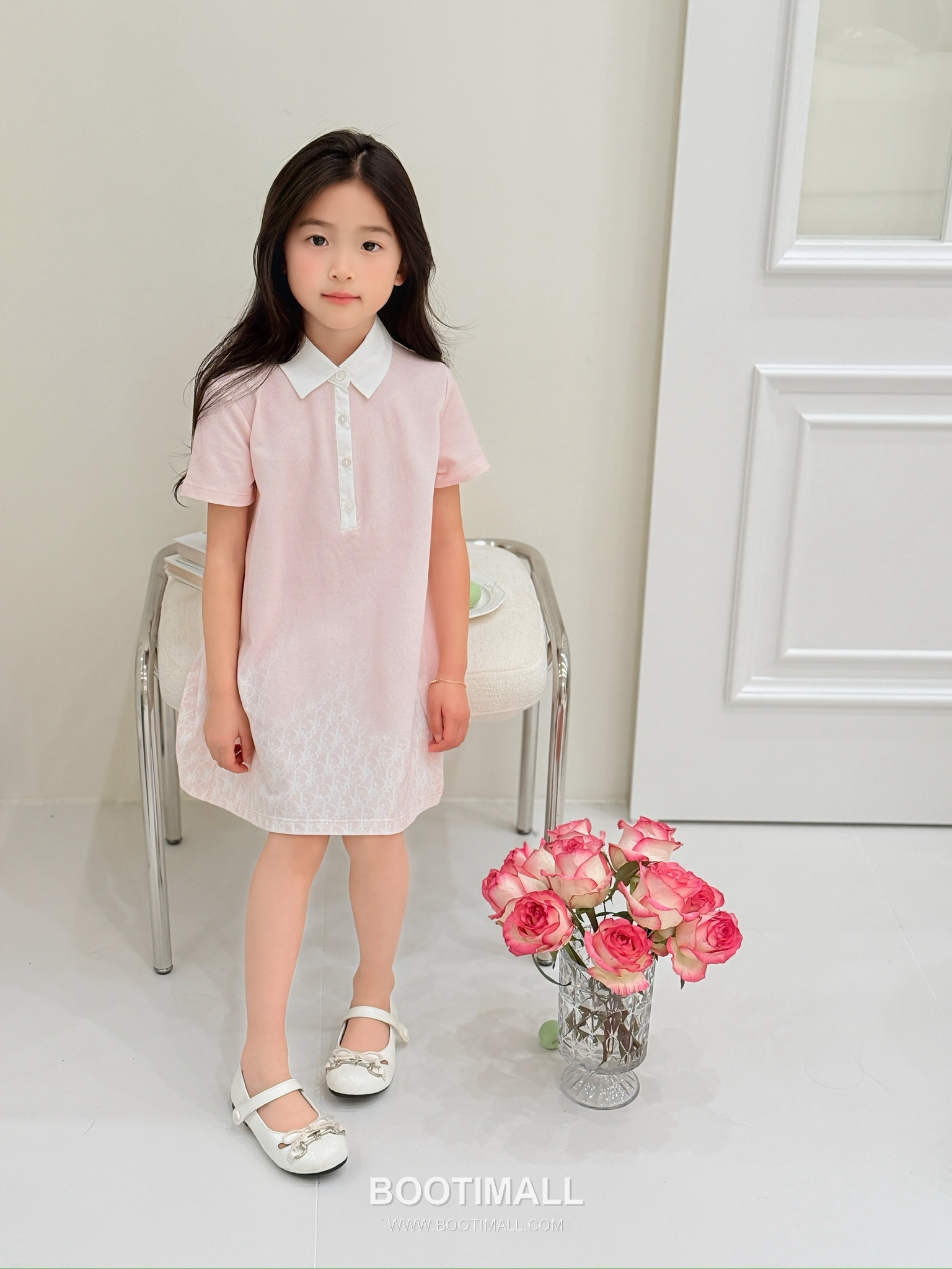 Balenciaga Monogram Polo Dress Pink 발렌시아가 모노그램 폴로 드레스 핑크 3