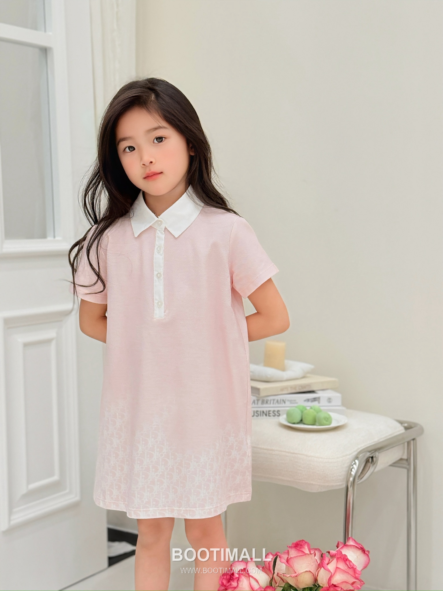 Balenciaga Monogram Polo Dress Pink 발렌시아가 모노그램 폴로 드레스 핑크 4