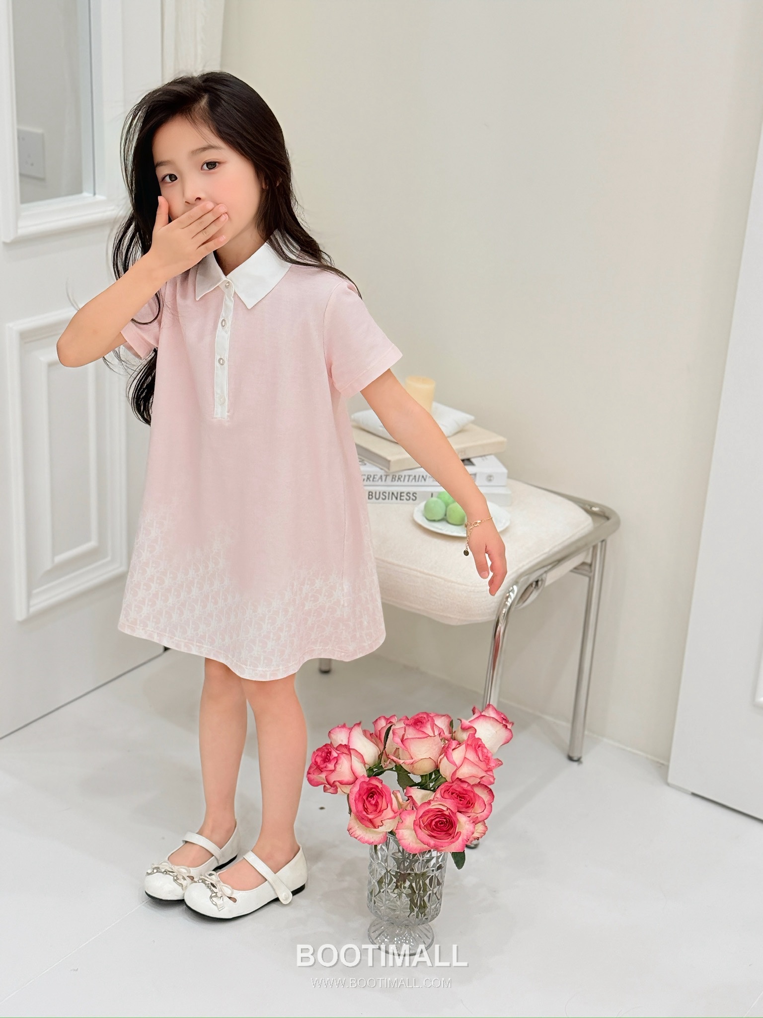 Balenciaga Monogram Polo Dress Pink 발렌시아가 모노그램 폴로 드레스 핑크 8