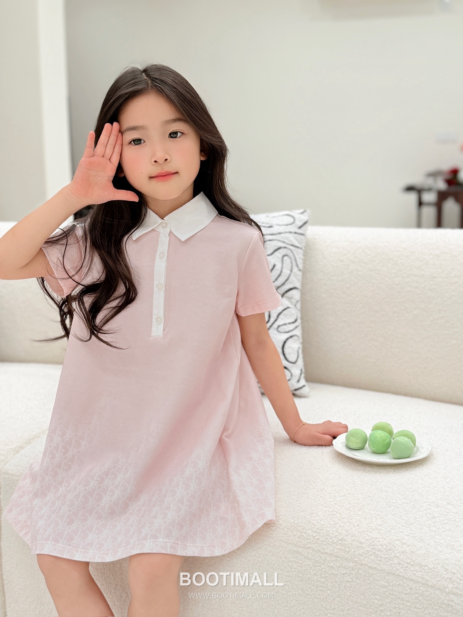 Balenciaga Monogram Polo Dress Pink 발렌시아가 모노그램 폴로 드레스 핑크 9