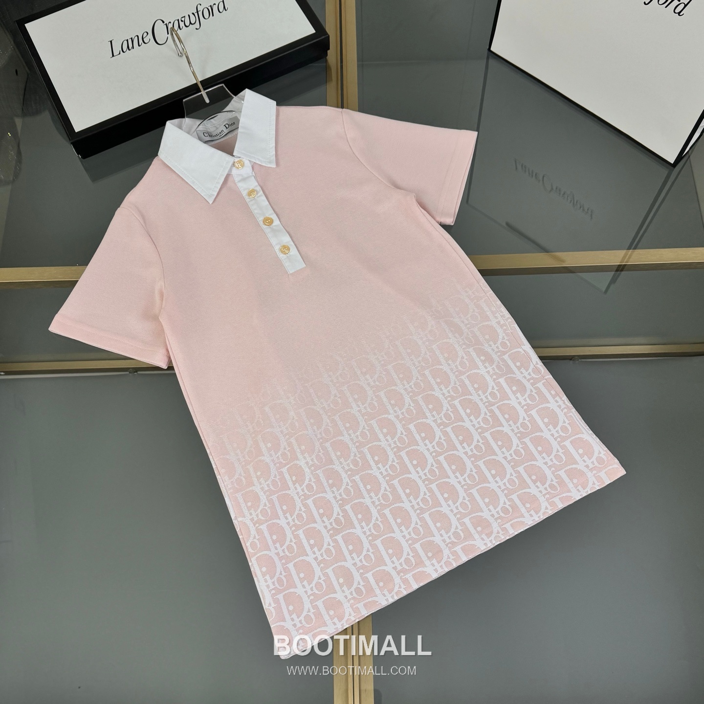 Balenciaga Monogram Polo Dress Pink 발렌시아가 모노그램 폴로 드레스 핑크 11