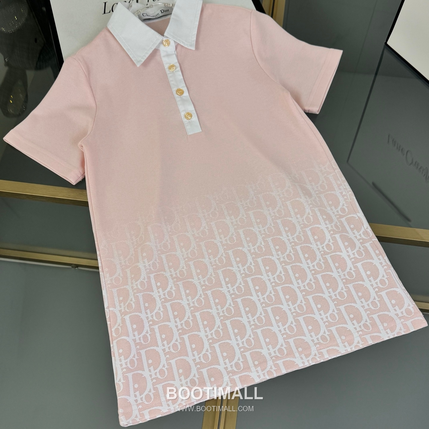 Balenciaga Monogram Polo Dress Pink 발렌시아가 모노그램 폴로 드레스 핑크 14