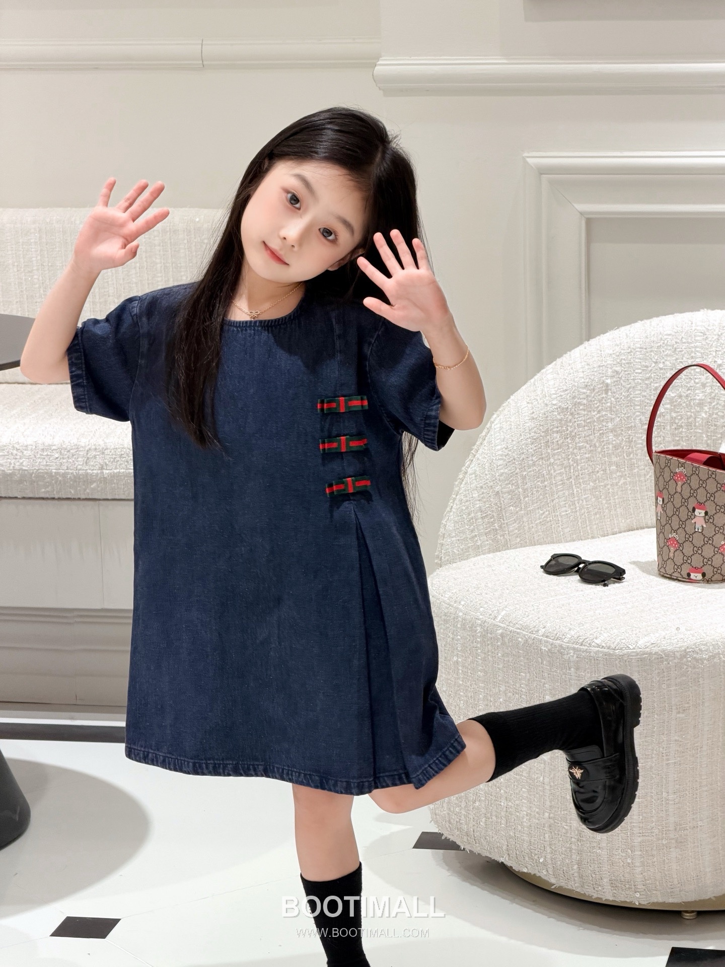 Balenciaga A-Line Denim Cotton Blue Dress 발렌시아가 A라인 데님 코튼 블루 드레스 2