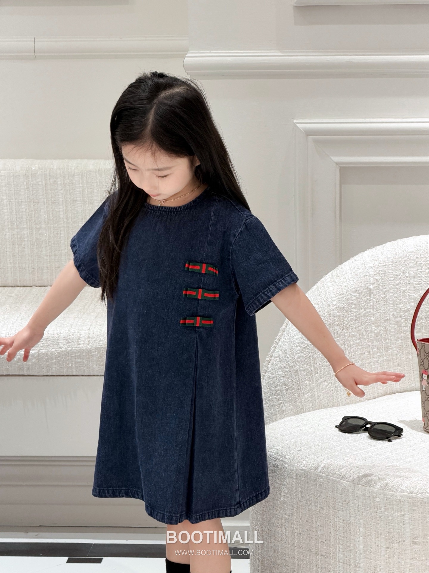 Balenciaga A-Line Denim Cotton Blue Dress 발렌시아가 A라인 데님 코튼 블루 드레스 3