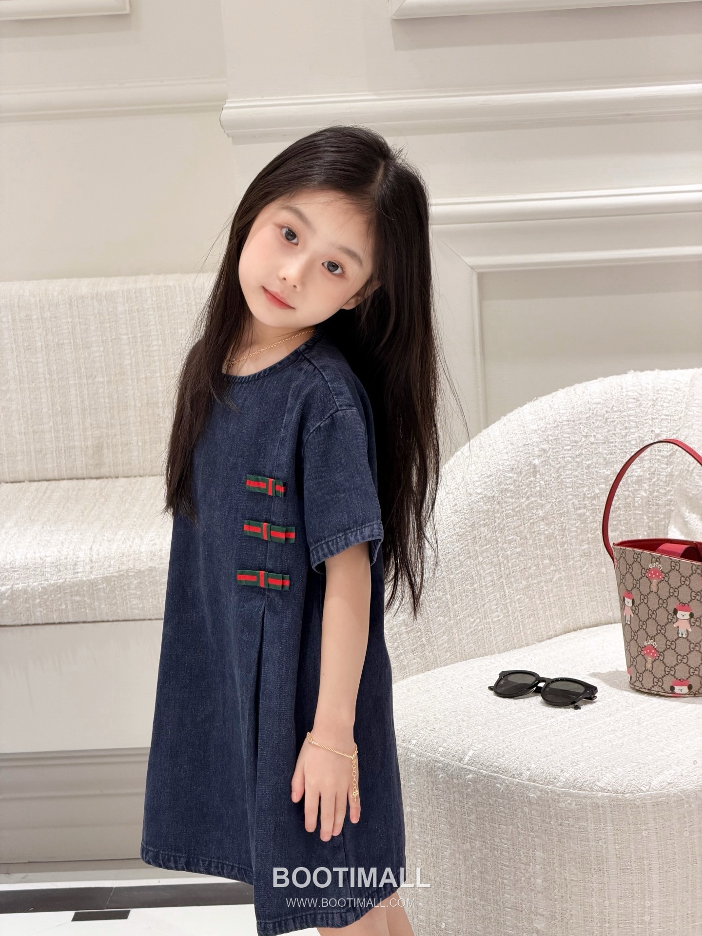 Balenciaga A-Line Denim Cotton Blue Dress 발렌시아가 A라인 데님 코튼 블루 드레스 5