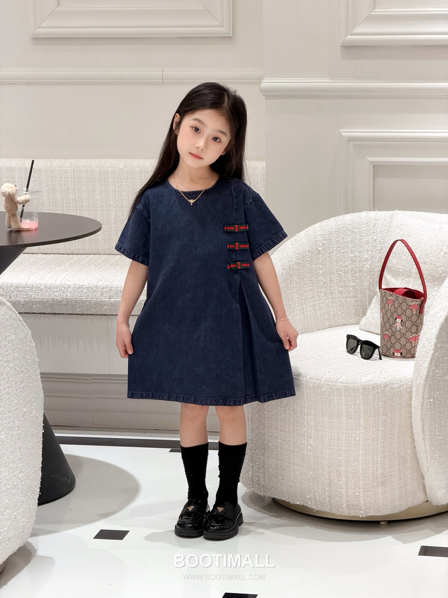 Balenciaga A-Line Denim Cotton Blue Dress 발렌시아가 A라인 데님 코튼 블루 드레스 6