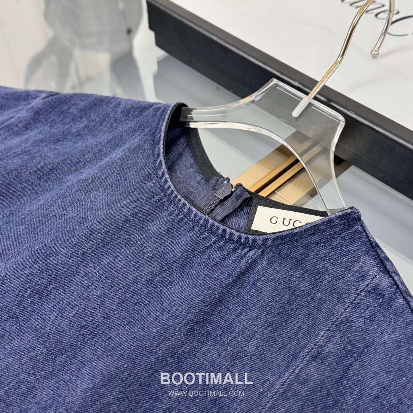 Balenciaga A-Line Denim Cotton Blue Dress 발렌시아가 A라인 데님 코튼 블루 드레스 10