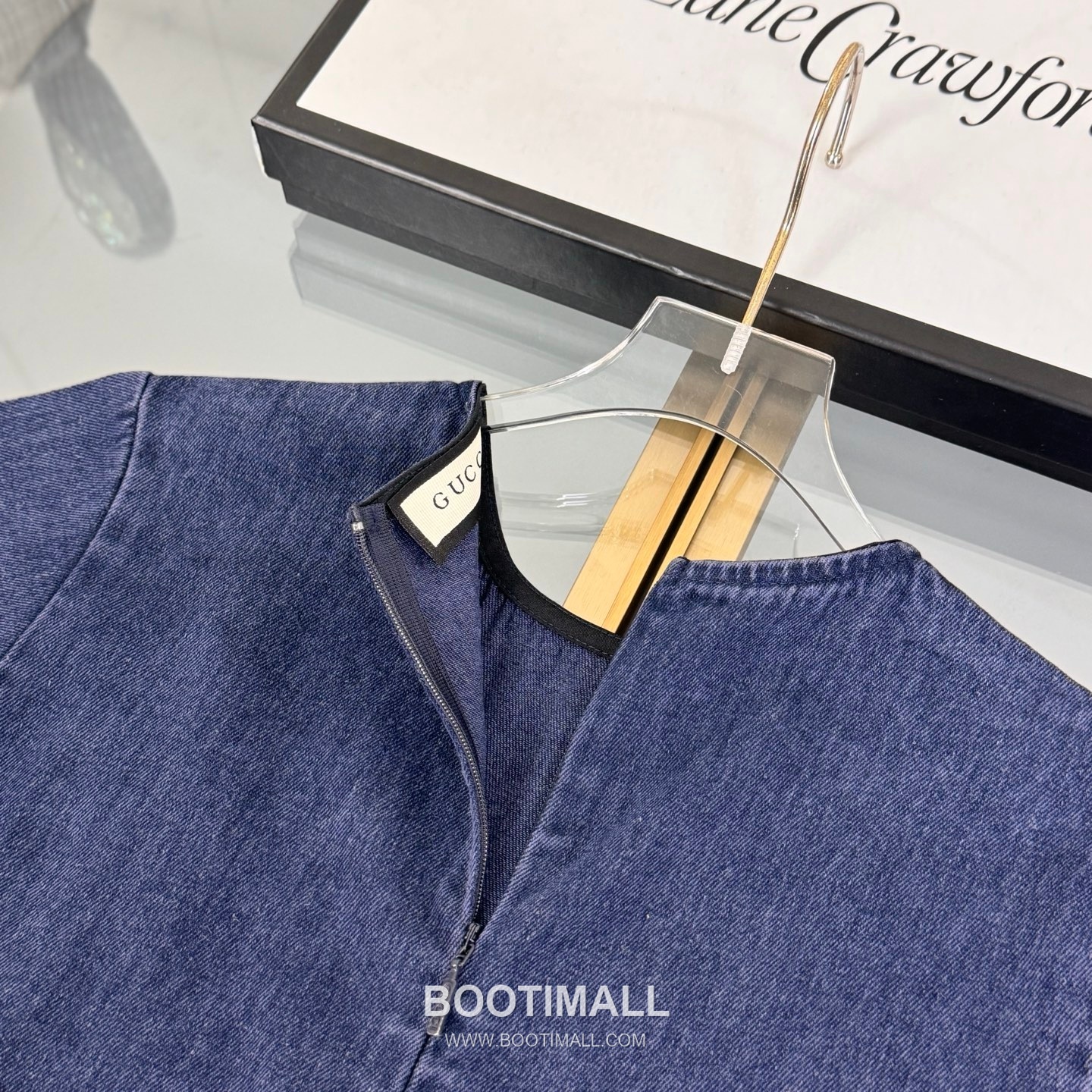 Balenciaga A-Line Denim Cotton Blue Dress 발렌시아가 A라인 데님 코튼 블루 드레스 15